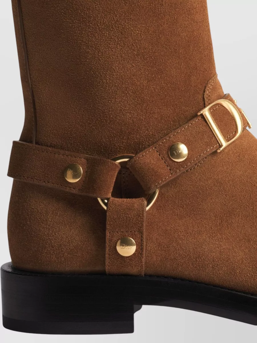 Christian Dior Suede Leather Ankle Boots