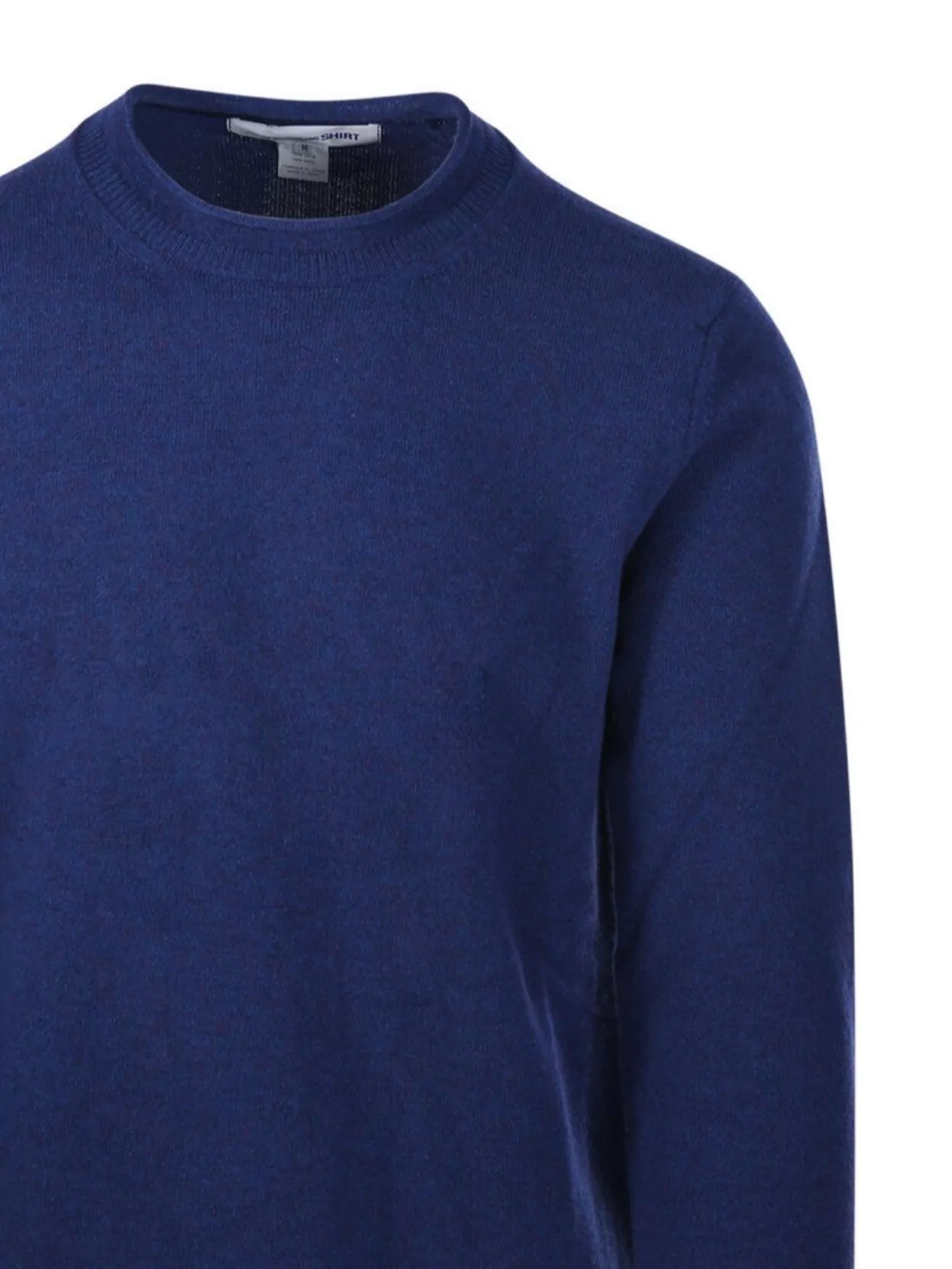 Comme Des Garçons Round Neck Long Sleeve Ribbed Sweater