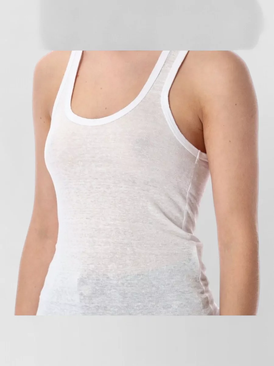 Isabel Marant Etoile Thea Linen Tank Scoop Neck Racerback