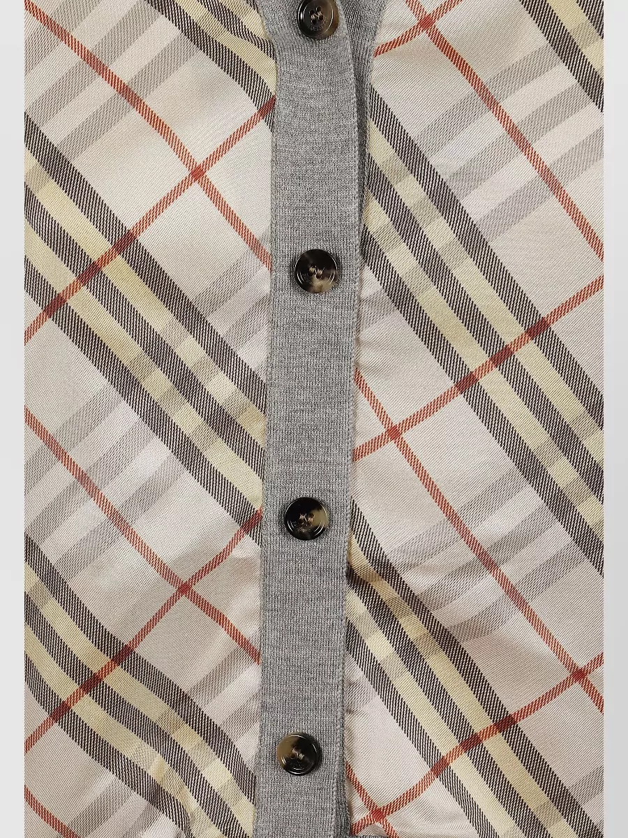 Burberry Silk Fine-Knit V-Neck Regular-Fit Cardigan