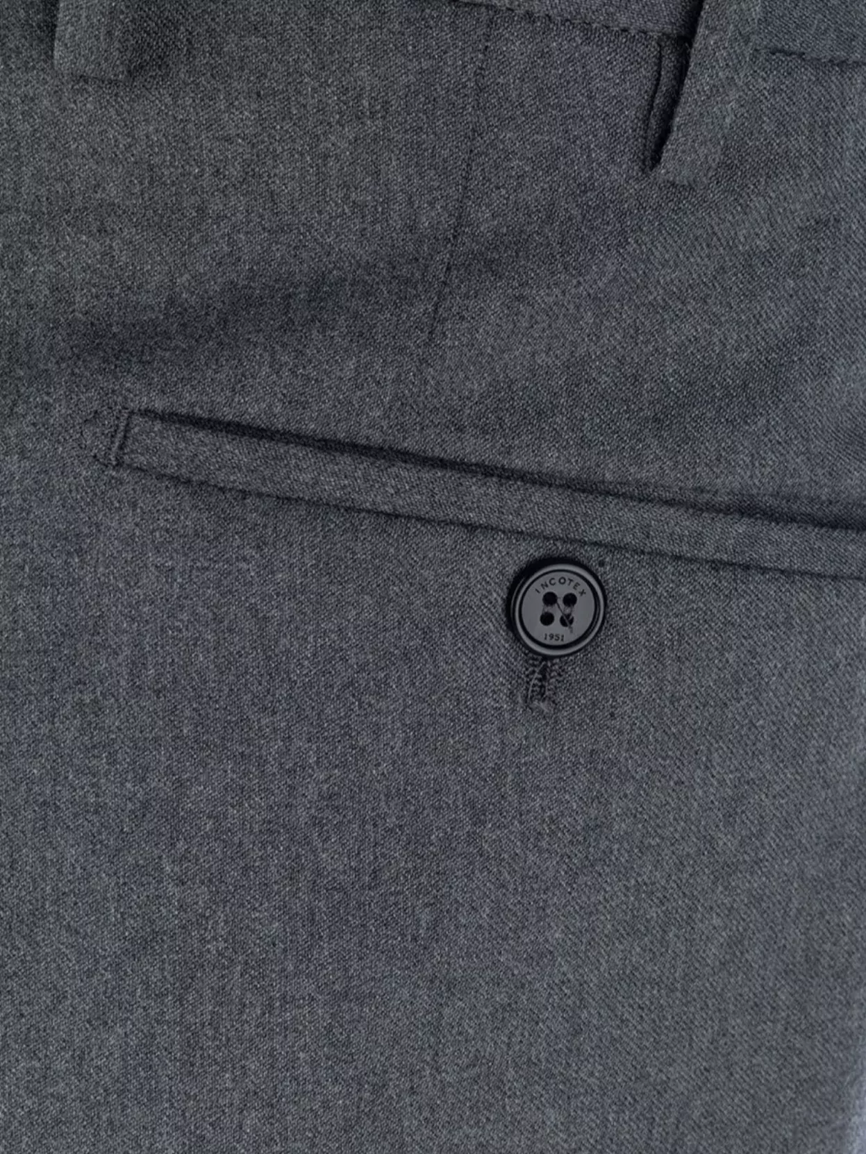 Incotex Trousers Back Pockets Belt Loops Front Pleats