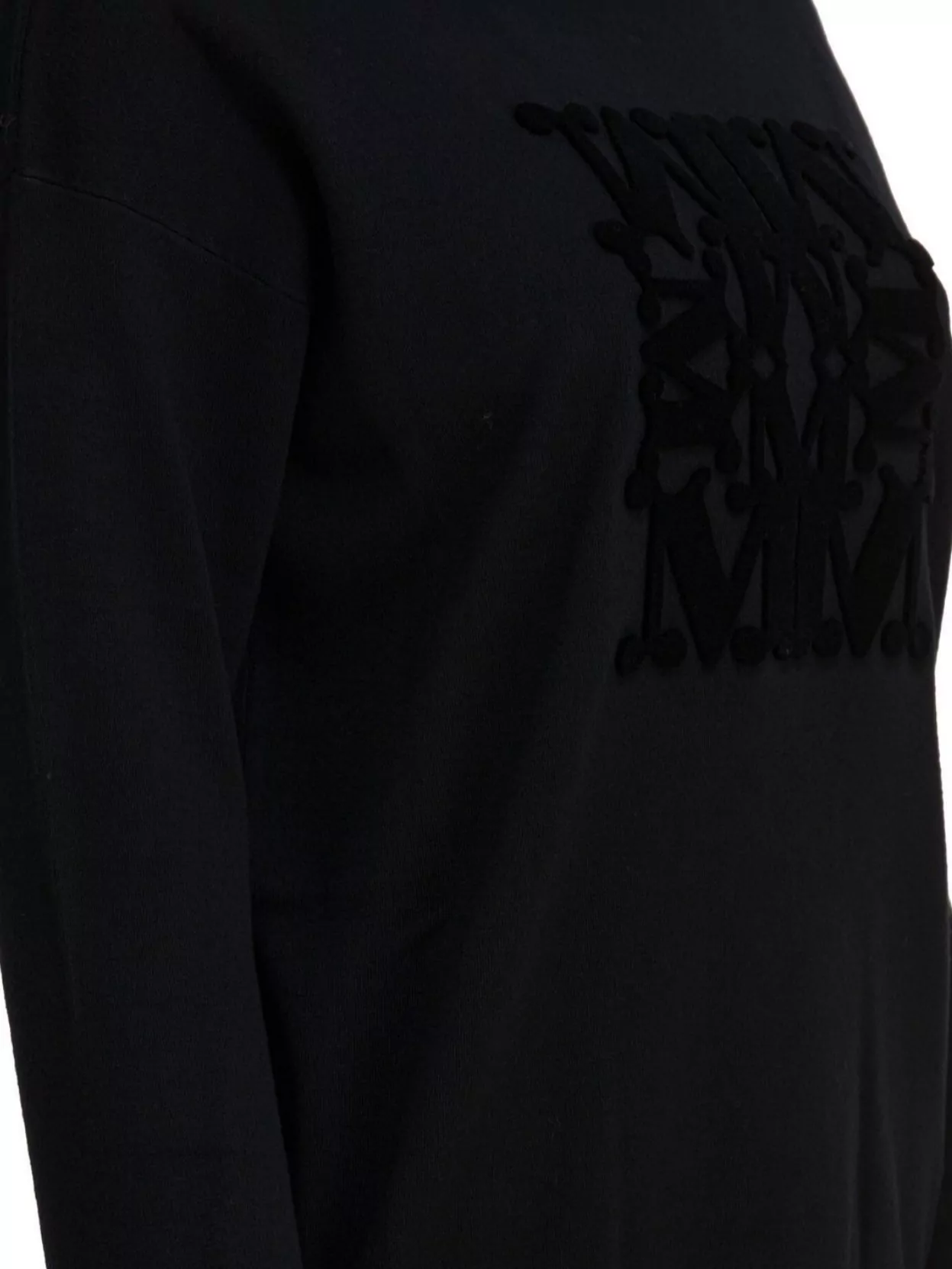 Max Mara Hooded Sweater Made From Virgin Wool In Black