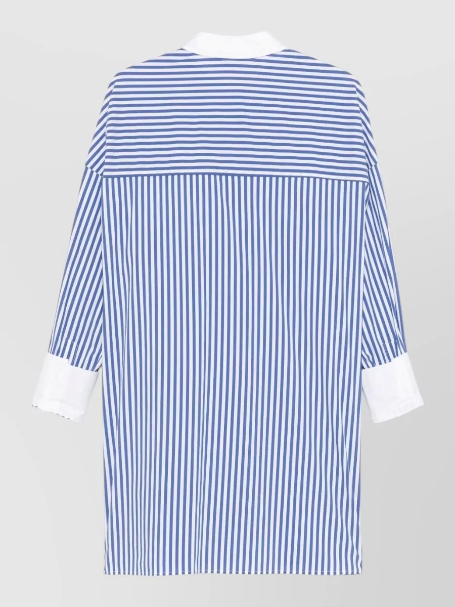 Semicouture Striped Cotton Long-Sleeve Shirt