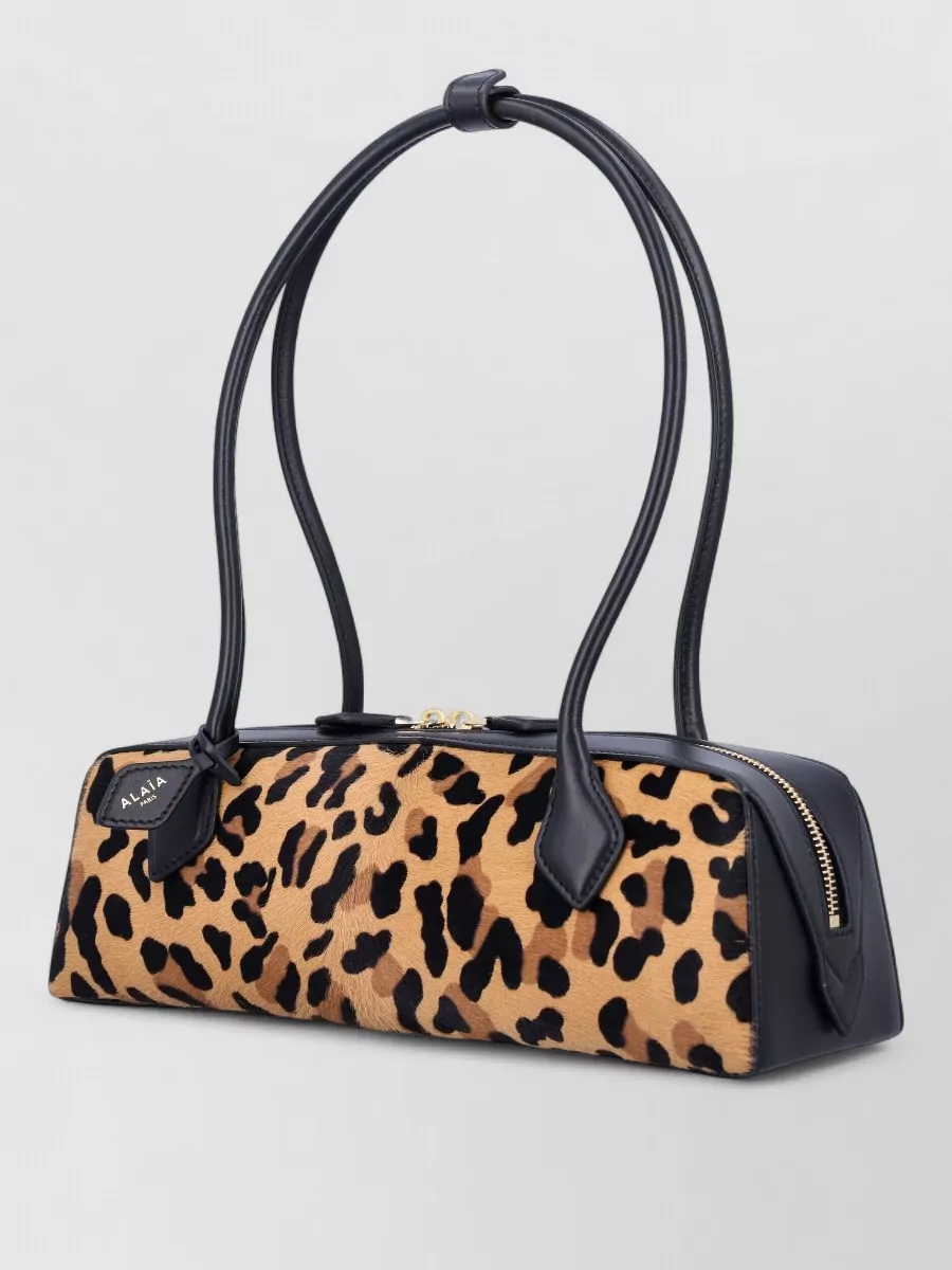Alaïa Medium Leopard Shoulder Bag Long Handles
