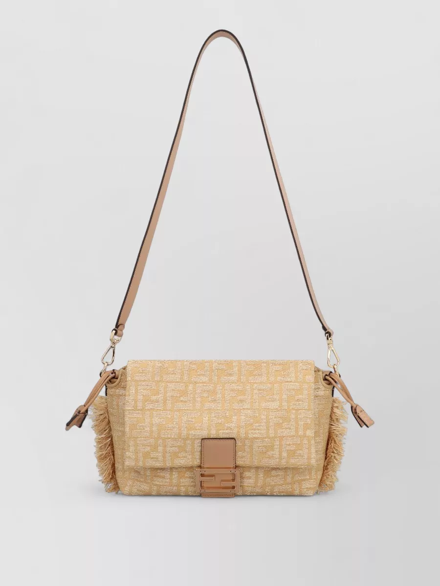 Fendi mamma baguette medium jacquard shoulder bag