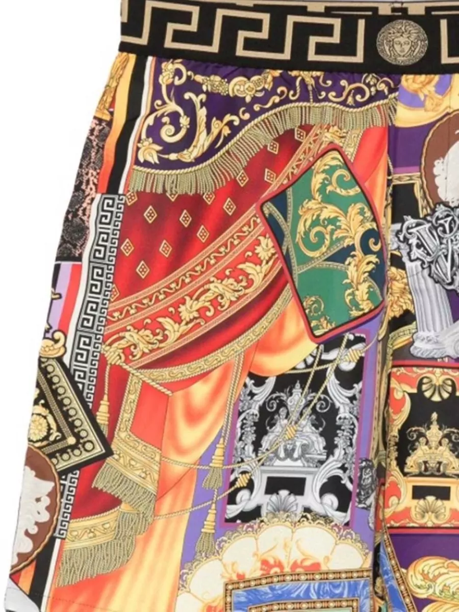 Versace Baroque-Print Swim Shorts