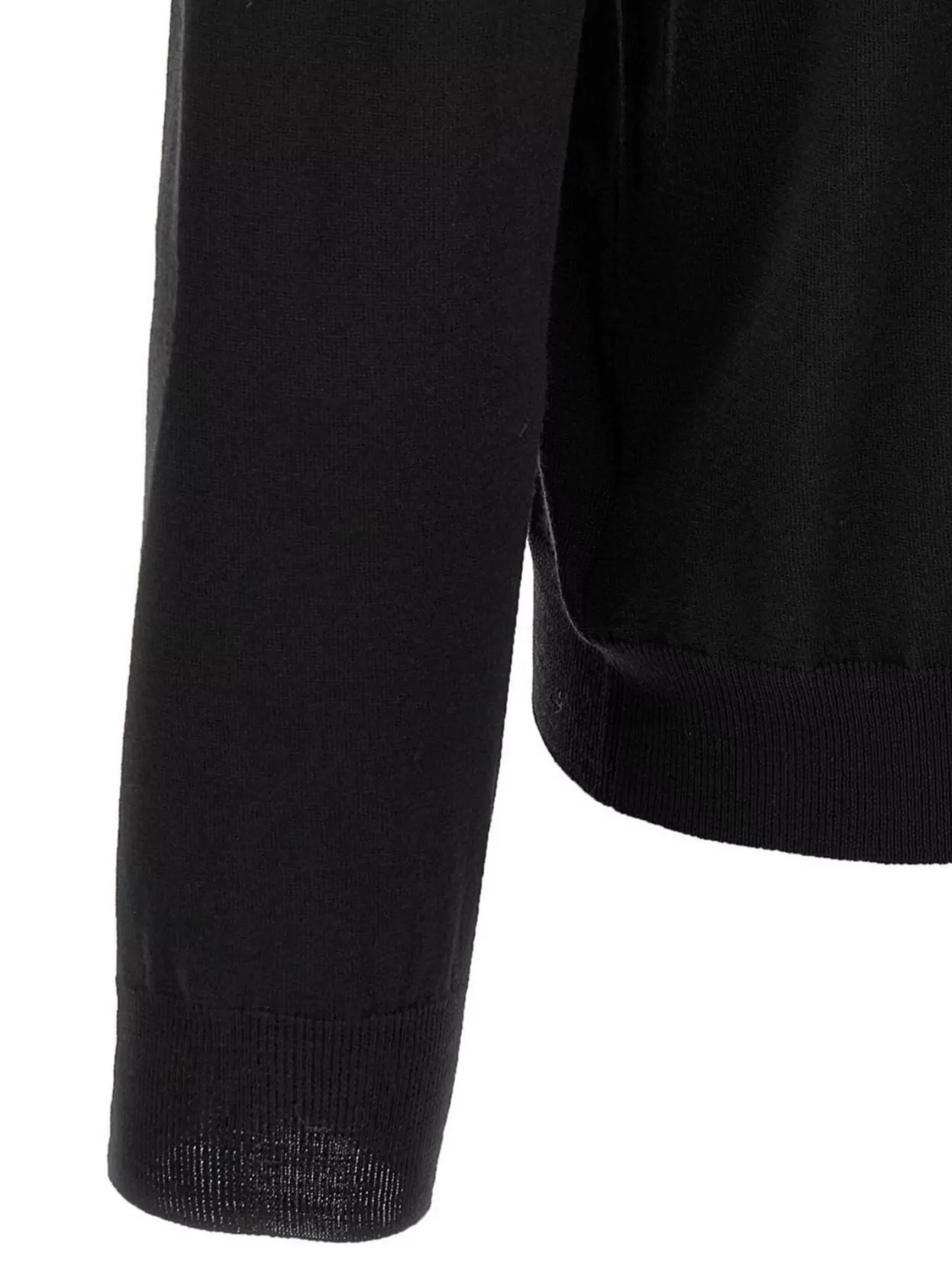 Zanone Turtleneck Cuffed-sleeve Sweater In Black