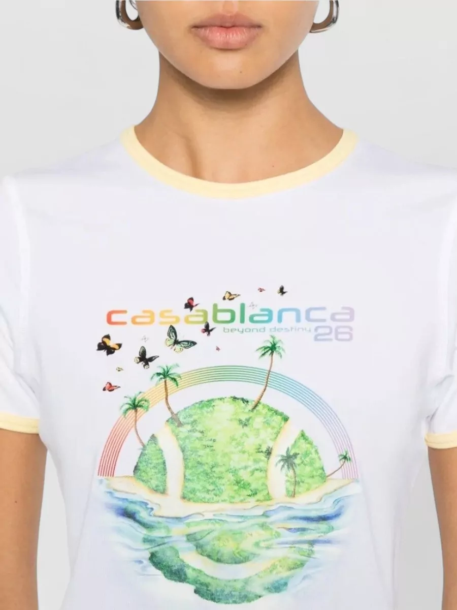 Casablanca Printed Organic Cotton Longline T-Shirt