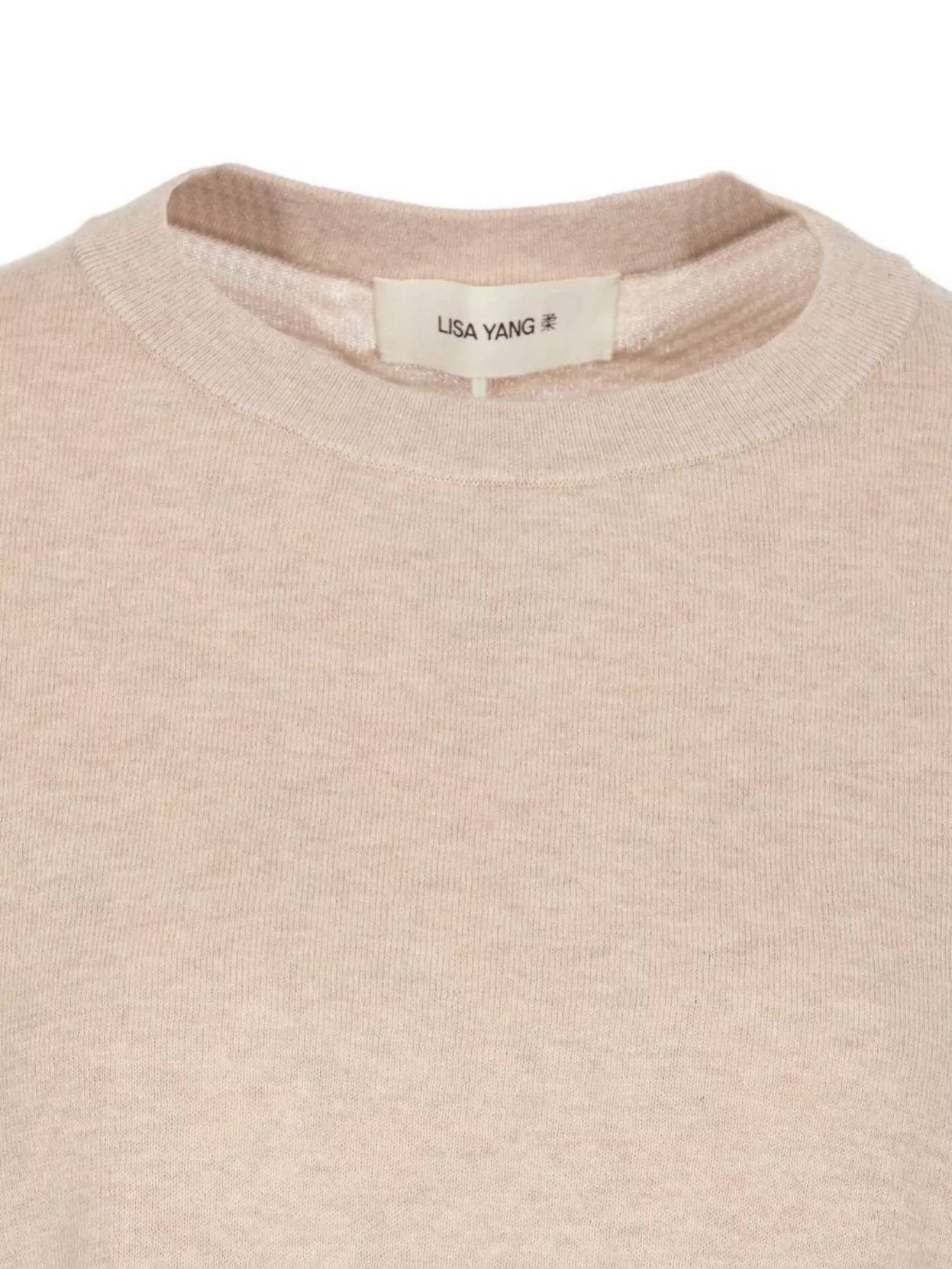 Lisa Yang Crewneck Plain Short Sleeve Soft Texture
