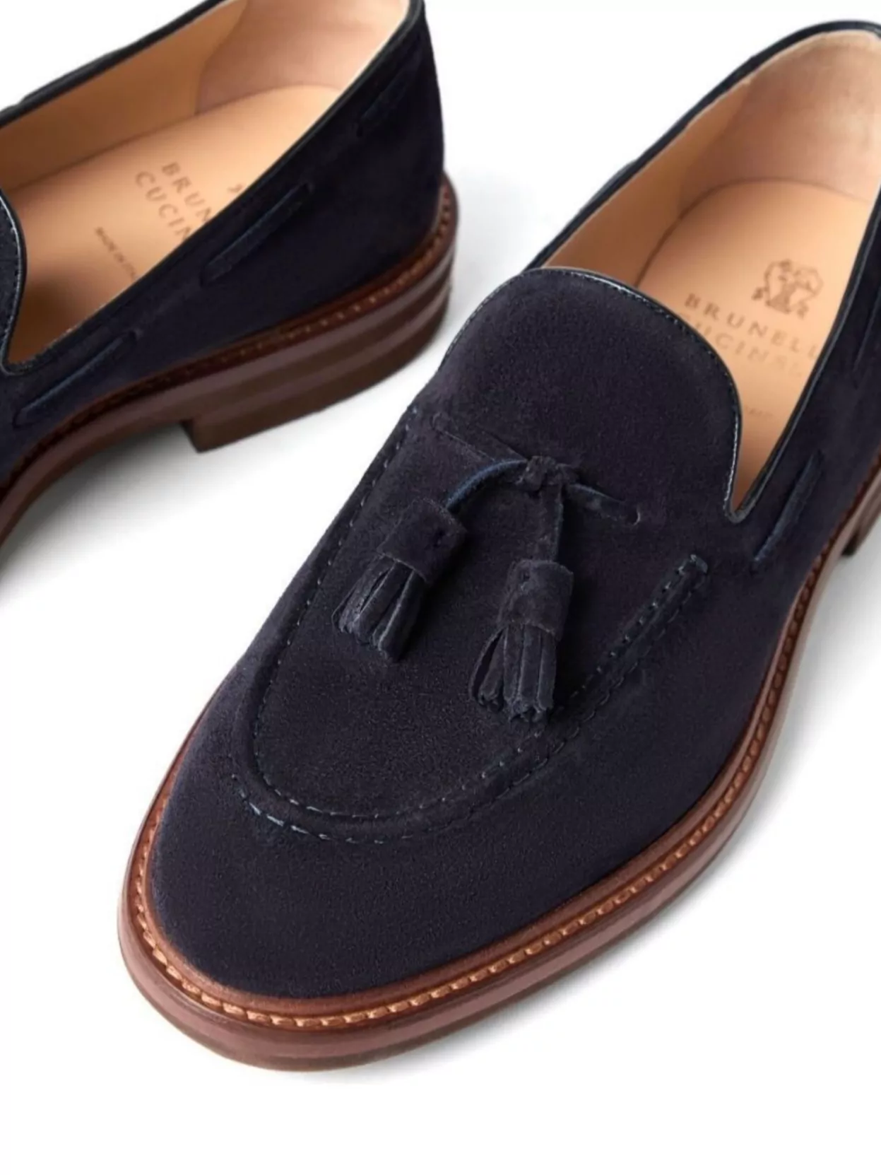 Brunello Cucinelli Suede Loafers Featuring Tassel Detail