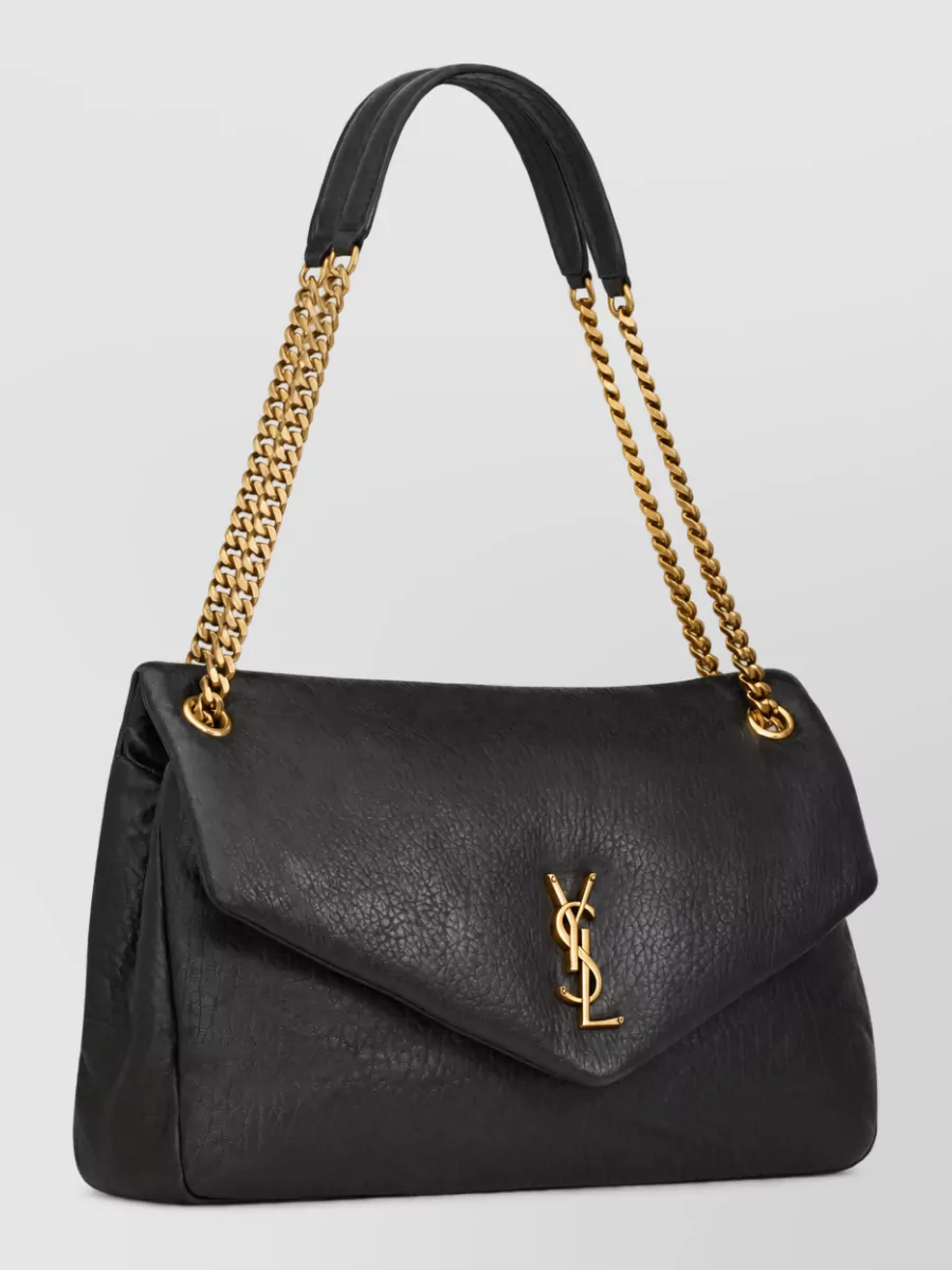 Saint Laurent Calypso Large Leather Shoulder Bag