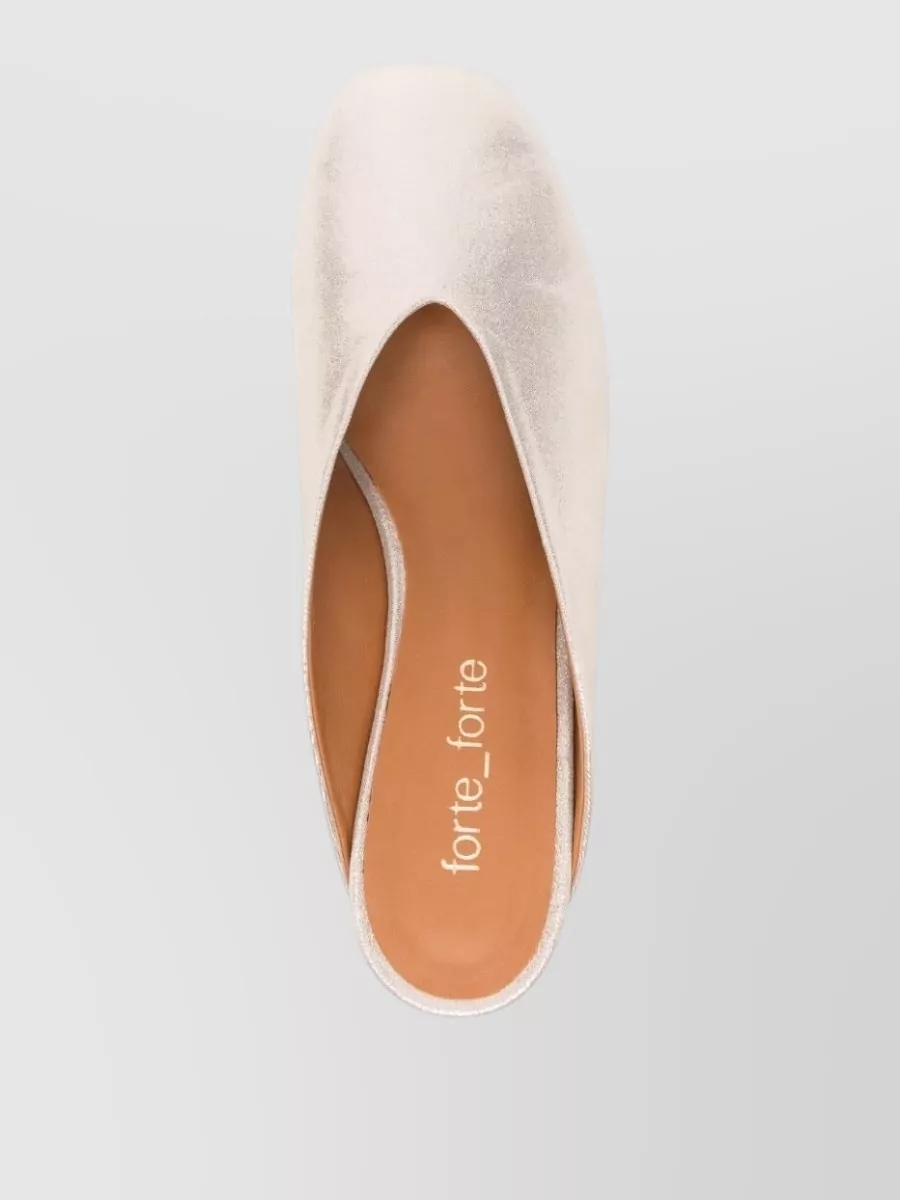 Forte Forte Flat Sandals Pointed Toe Metallic Finish