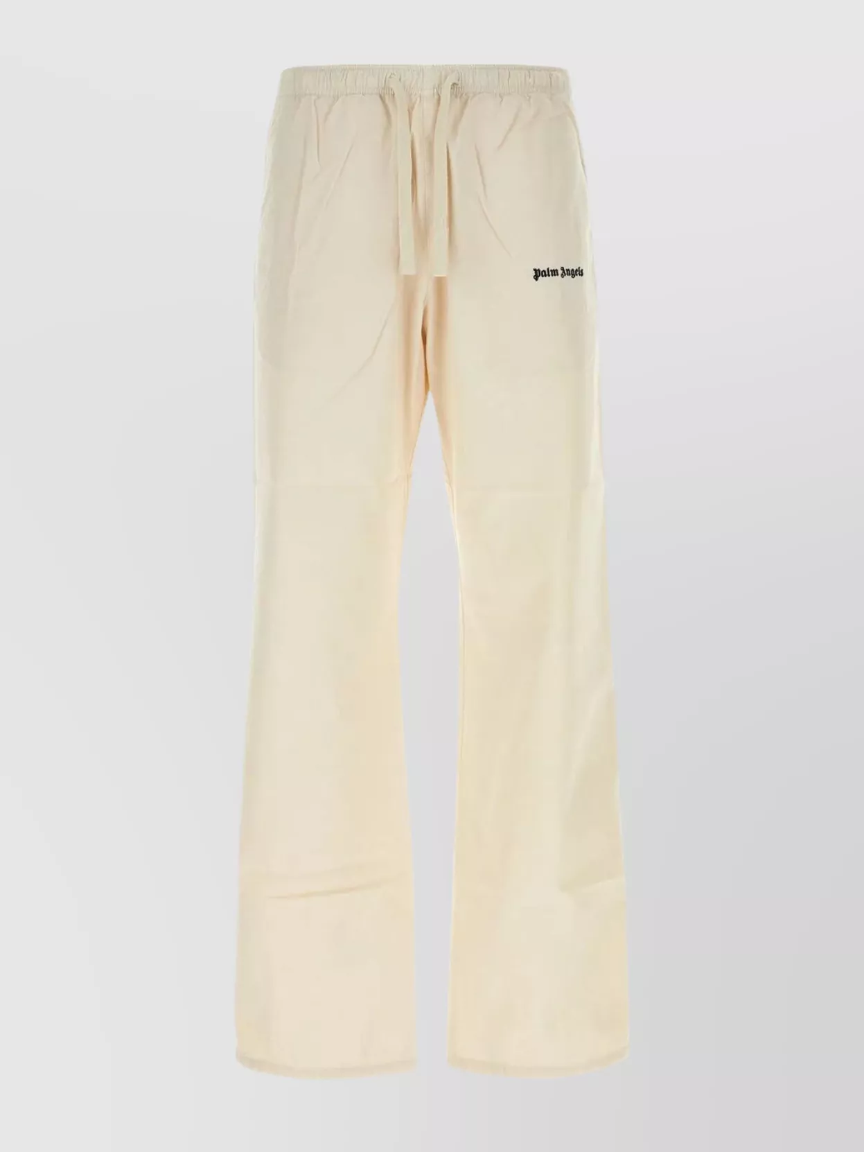 Shop Palm Angels Elasticated Waistband Cotton Joggers In Beige
