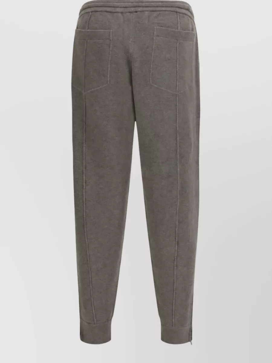 Brunello Cucinelli Cashmere Double-Knit Track Pants