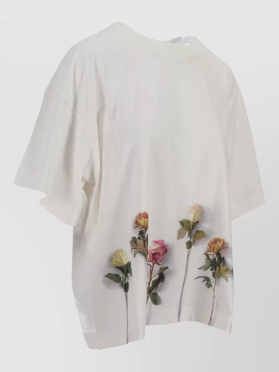 Paul Smith Womens Crew Neck Floral Print T Shirt