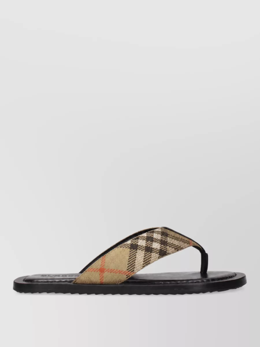Burberry Textile Flip Flops