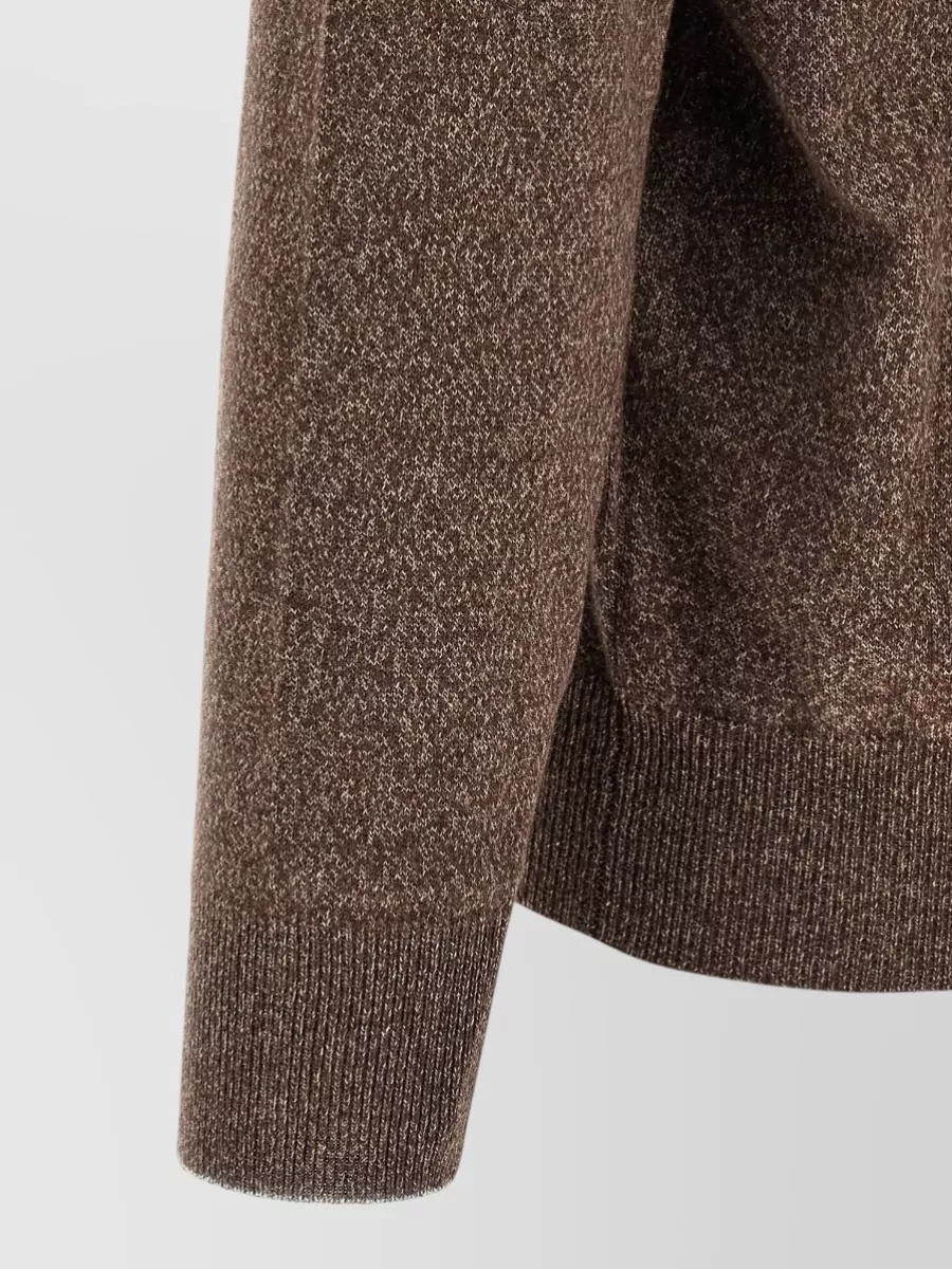 Brunello Cucinelli Cashmere Ribbed High Neck Zip Cardigan