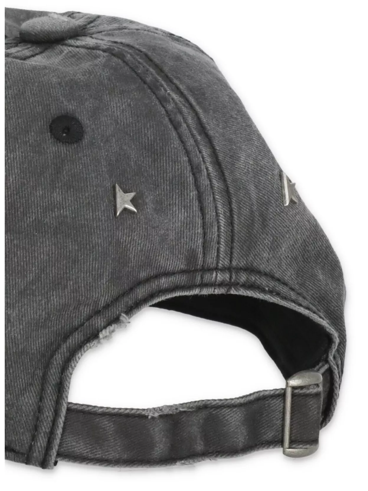 Golden Goose Distressed Baseball Cap Metal Eyelets In Gray