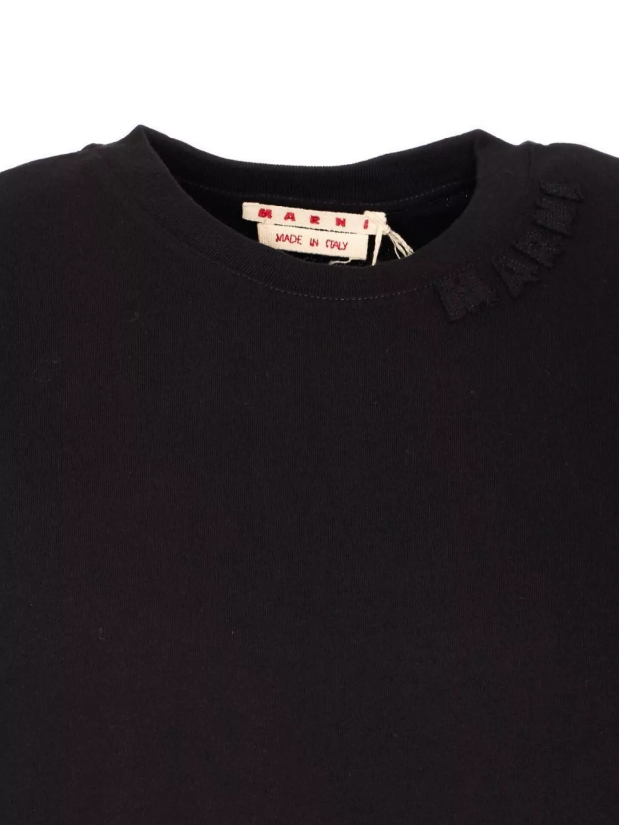 Shop Marni Crewneck Embroidered Detail Short Sleeves T-shirt
