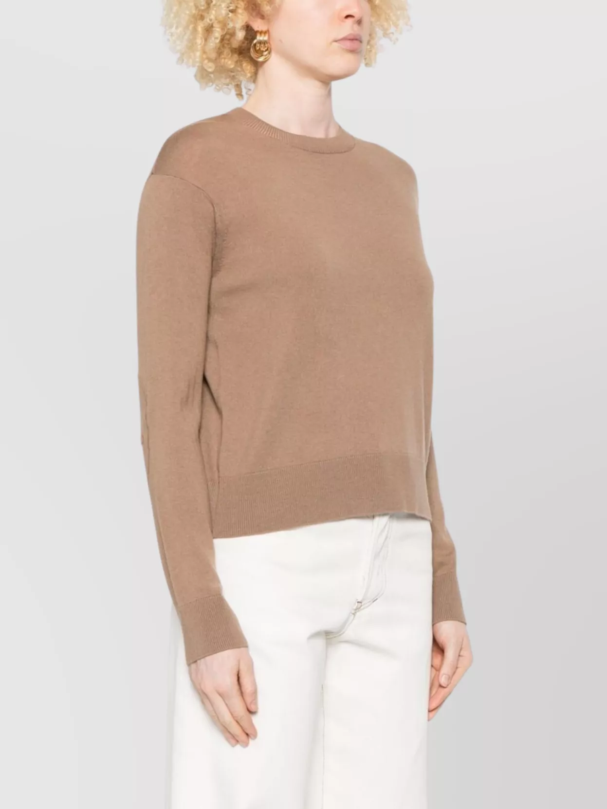 S Max Mara Crewneck Ribbed Knitwear Long Sleeves