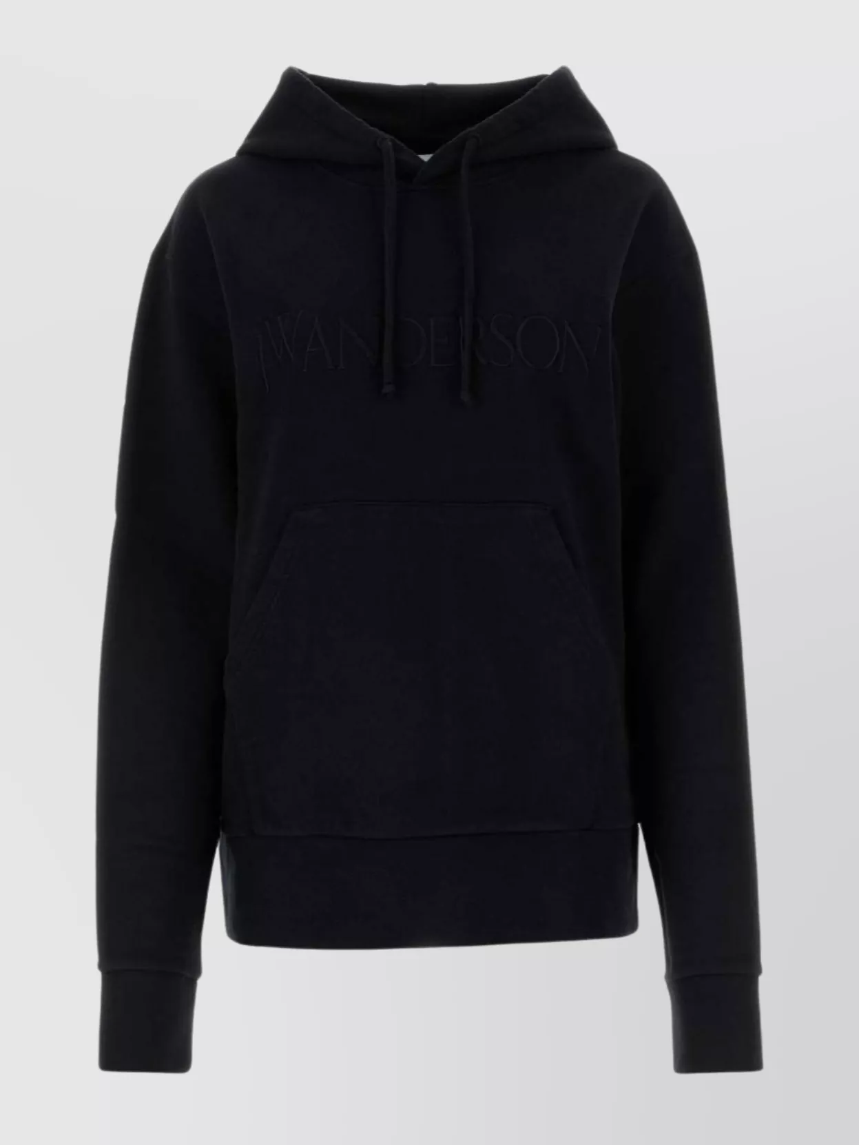 Shop Jw Anderson Cotton Sweatshirt With Hood And Pouch Pocket In Black