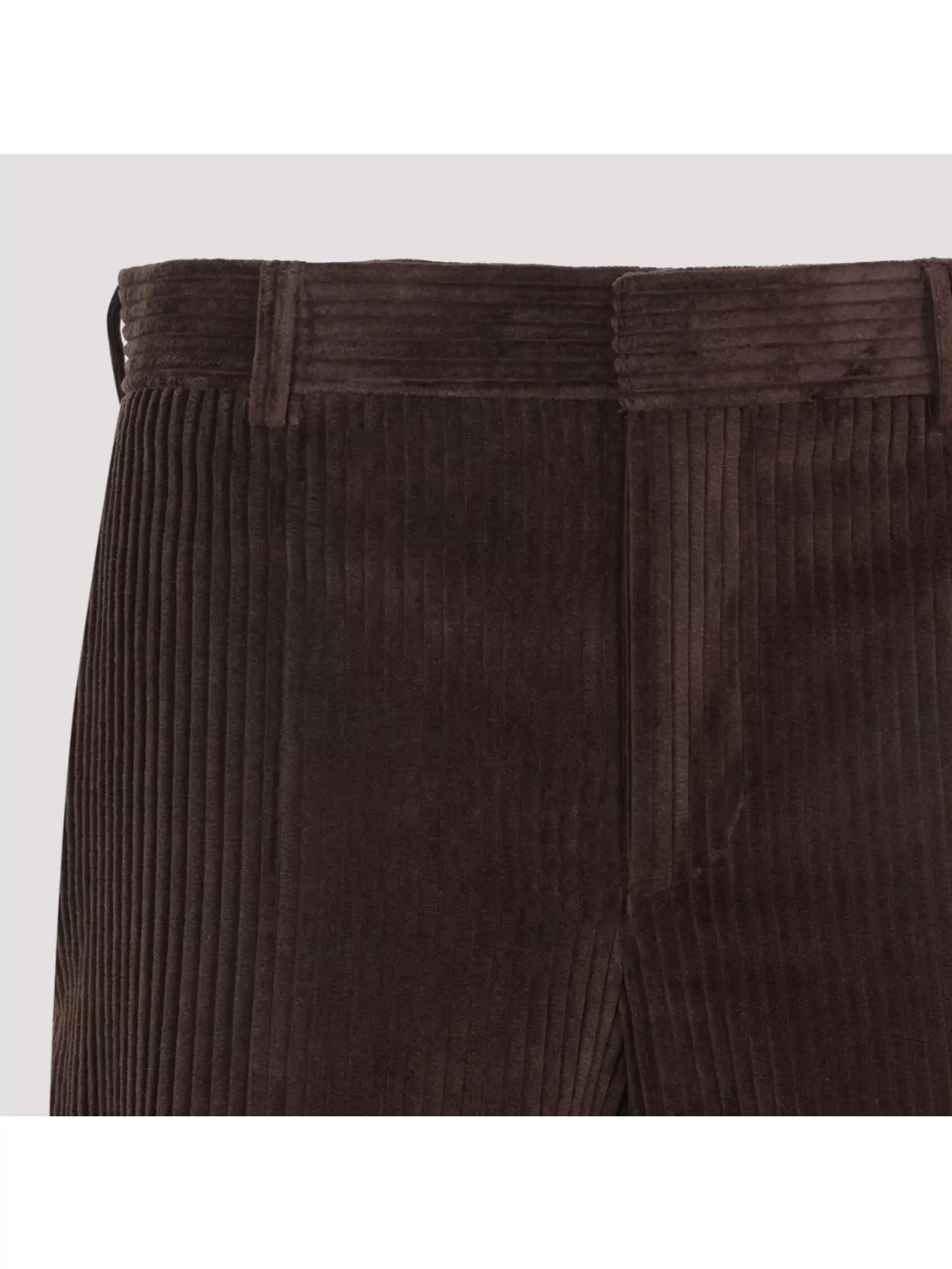 Moschino Straight-leg Trousers With Textured Corduroy Finish In Brown