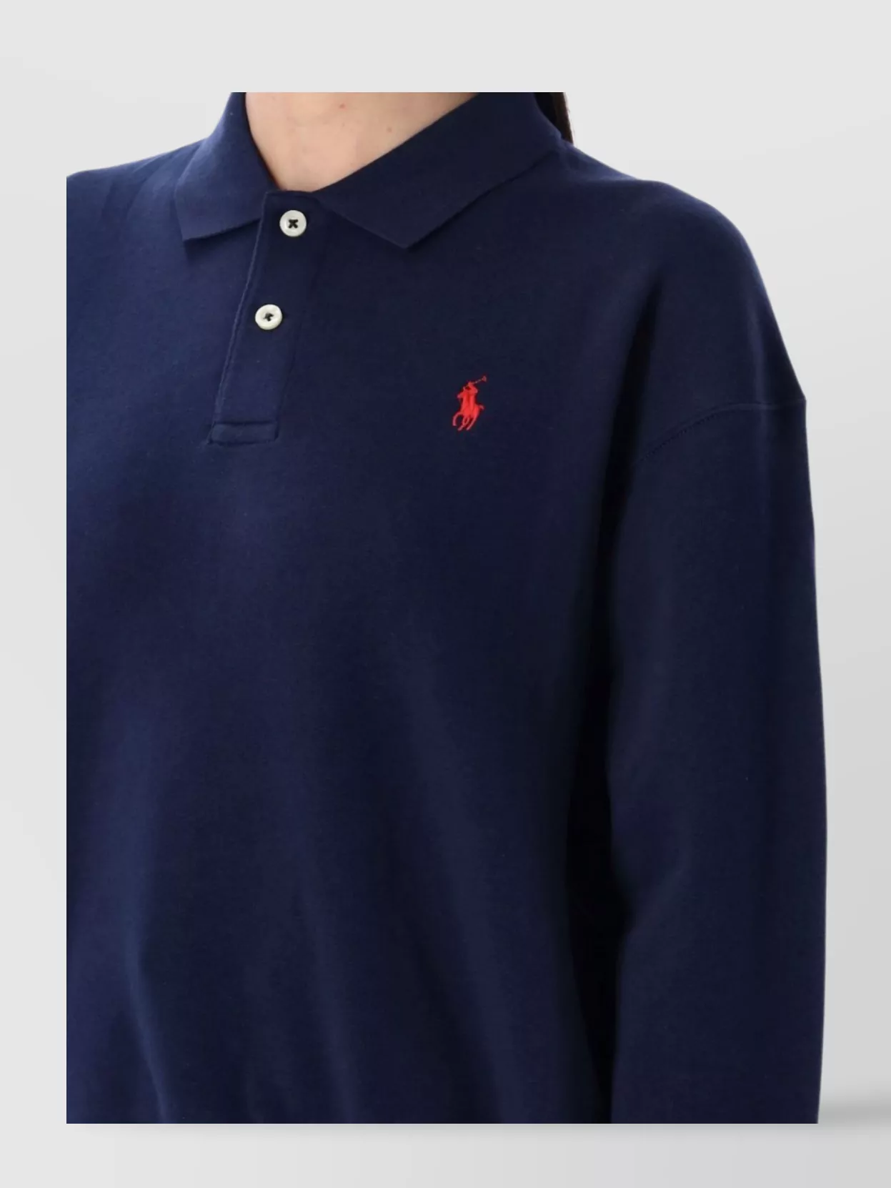 Polo Ralph Lauren Flecce Polo Collar Ribbed Cuffs