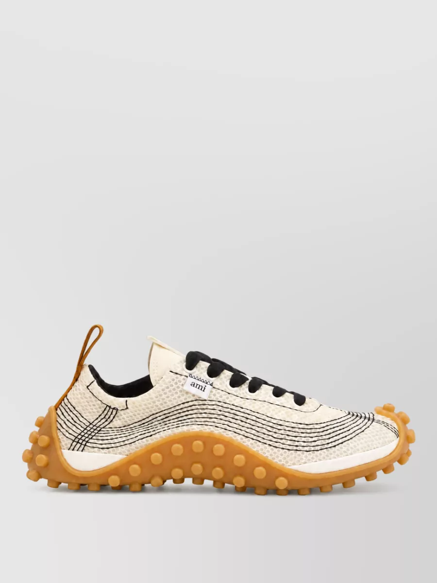 Ami Paris Lace-Up Sneakers