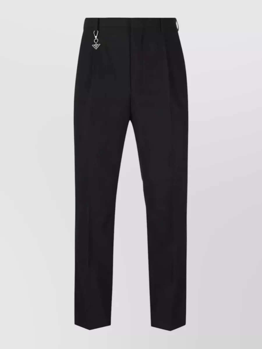 Prada Cotton tapered tailored trousers