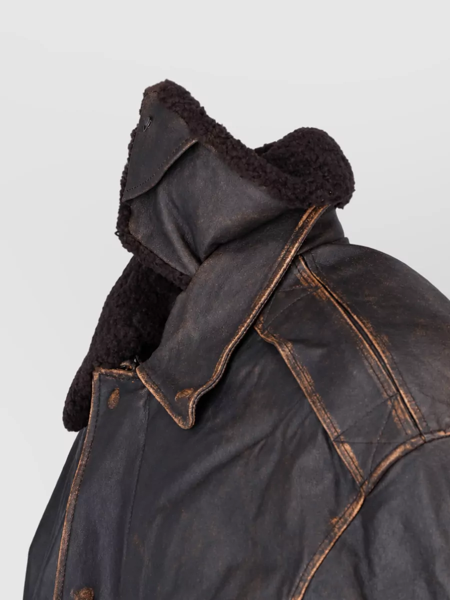 Dunst Leather Padded Coat