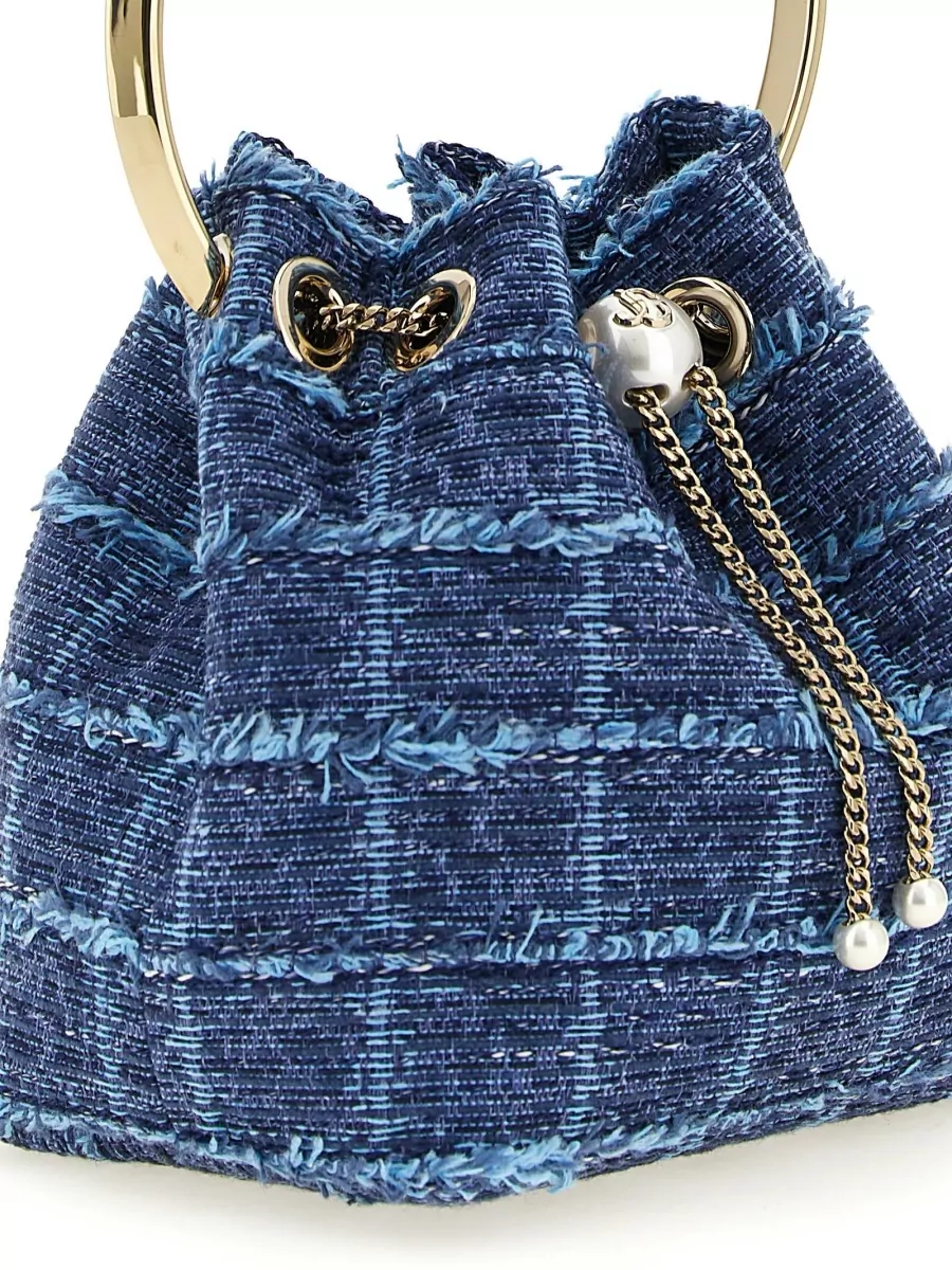 Jimmy Choo Bon Bon Denim Bucket Bag
