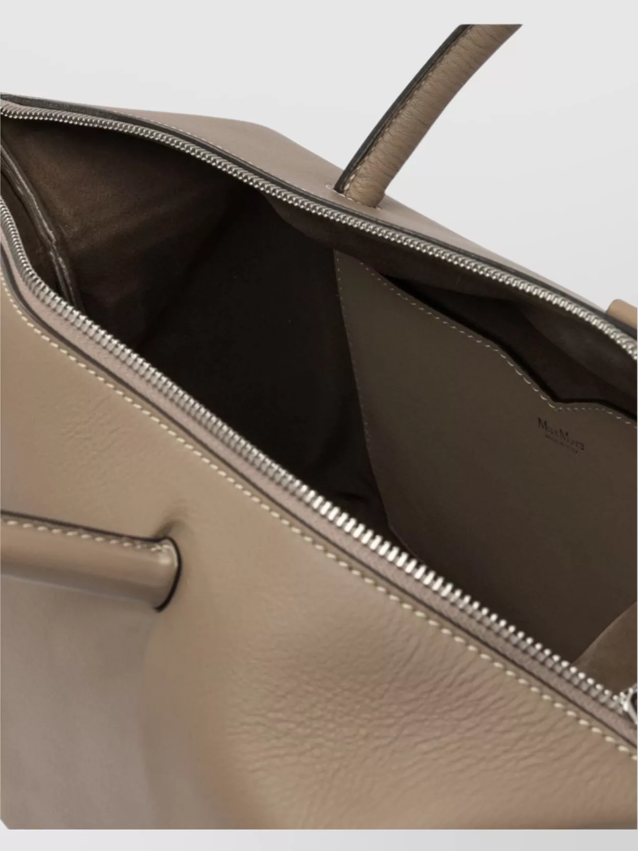 Max Mara Structured Handbag With Detachable Strap And Top Handles