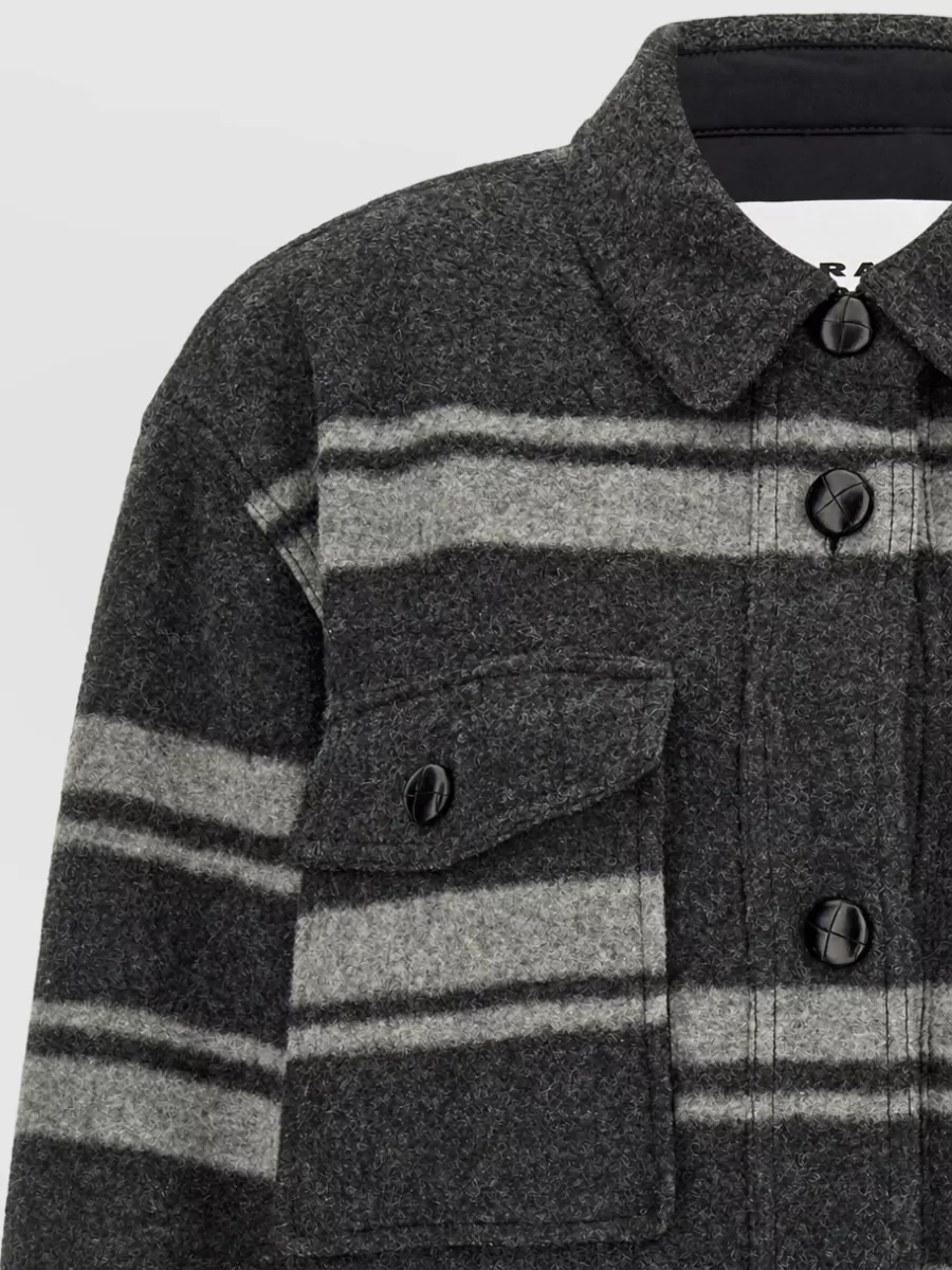 Isabel Marant Etoile Striped Wool Blend Long-Sleeve Shirt