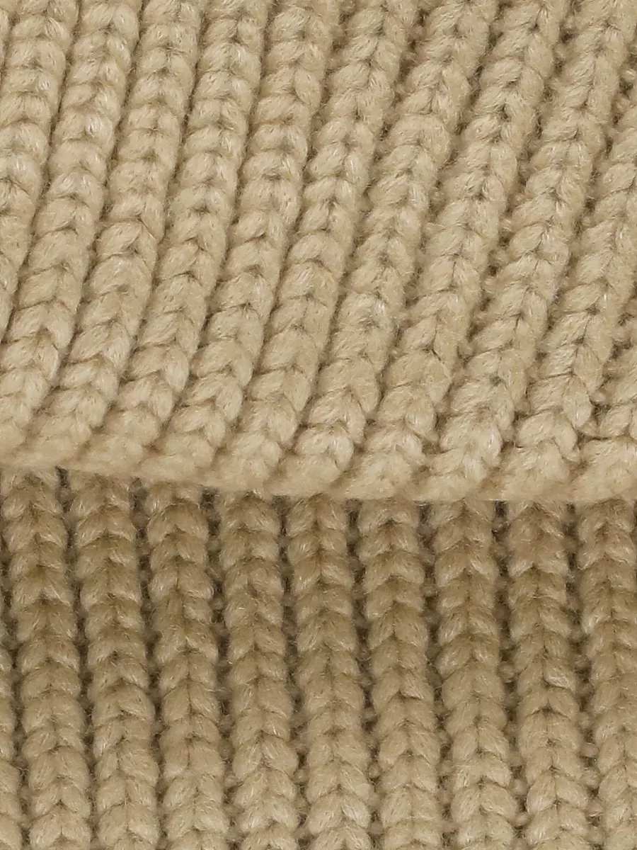 Ugg Ribbed Knit Scarf Fold Over Design
