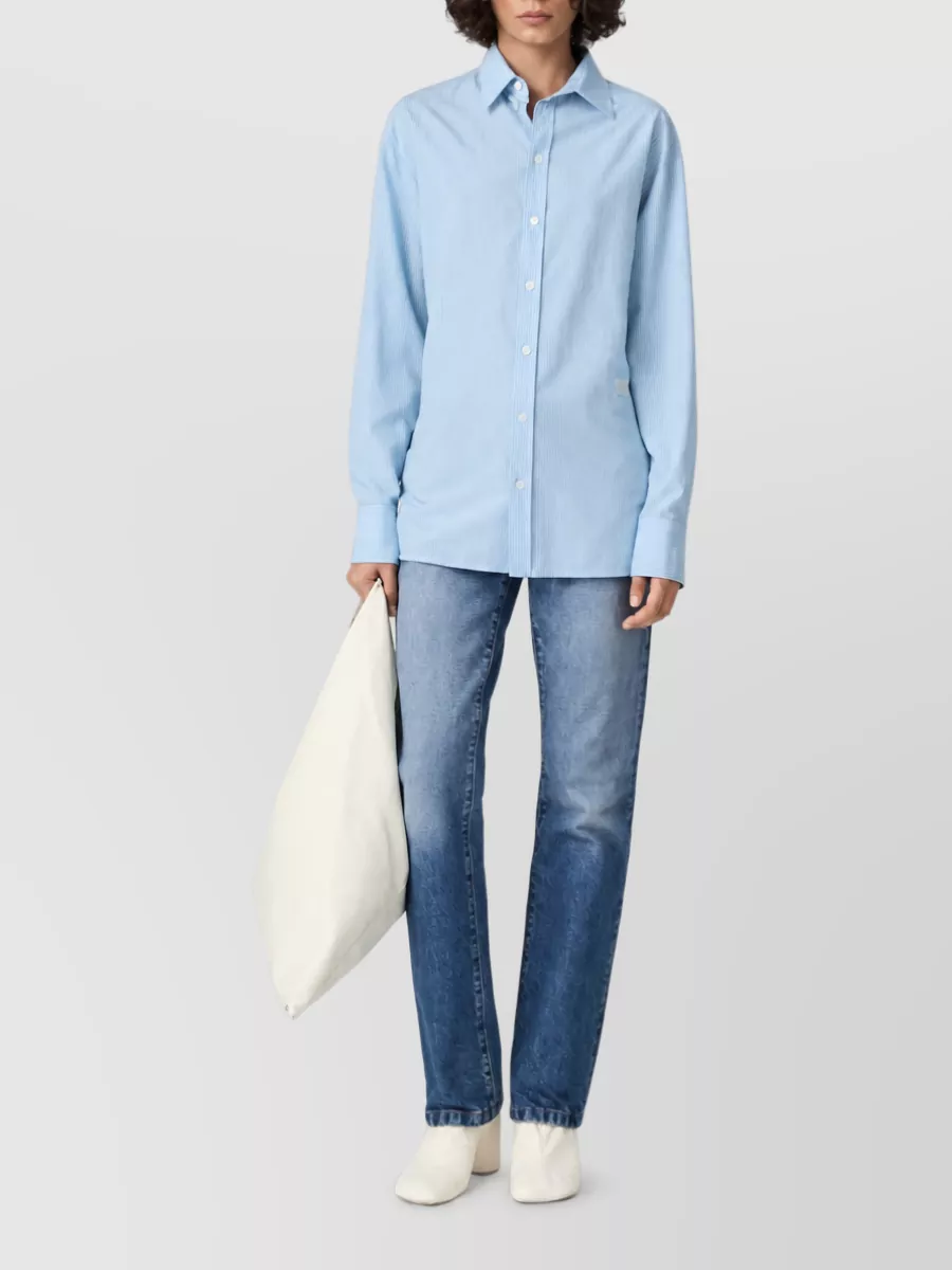 Mm6 Maison Margiela Striped Open Back Shirt