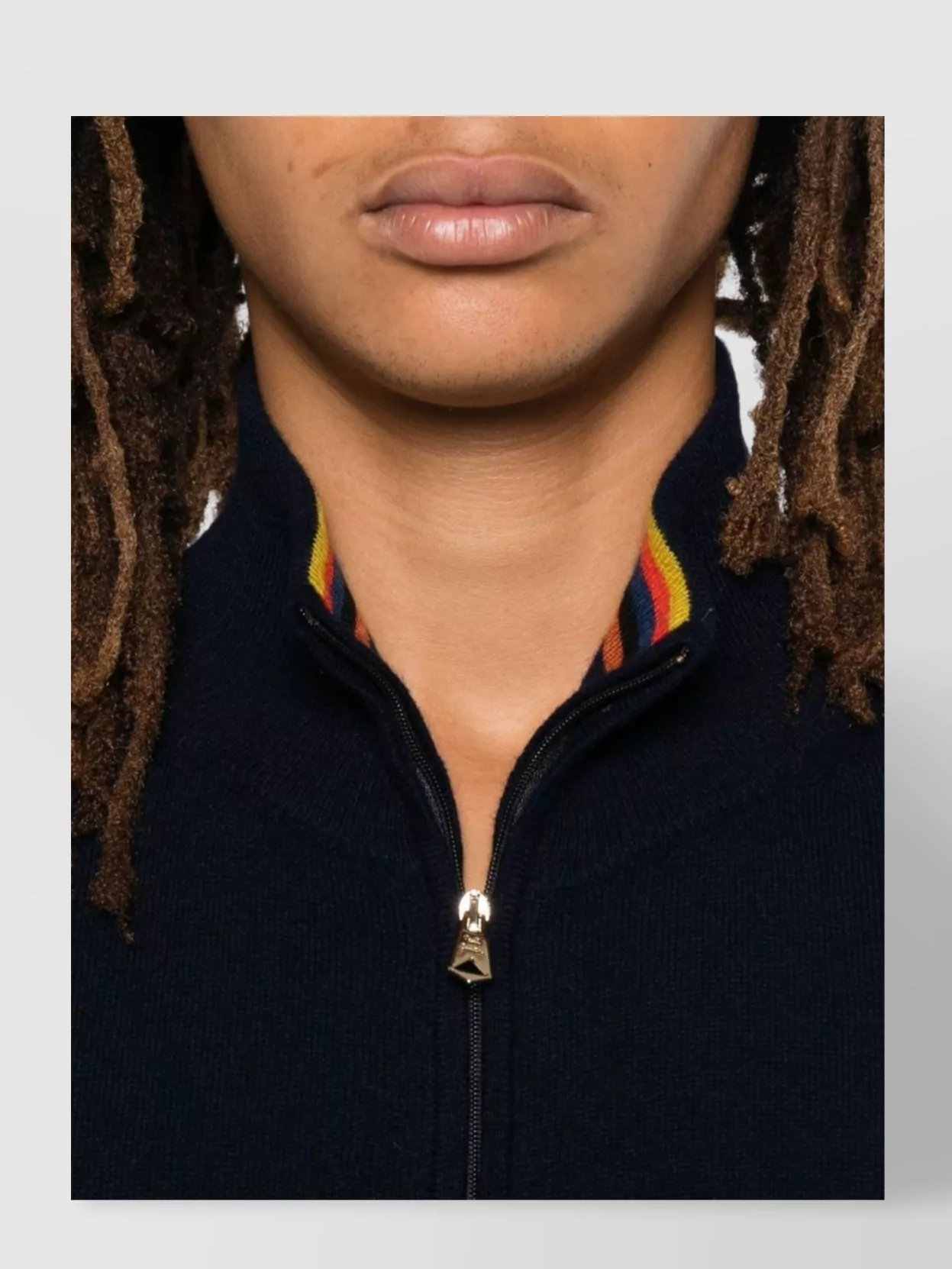 Paul Smith Zip-Up Cardigan Funnel Neck