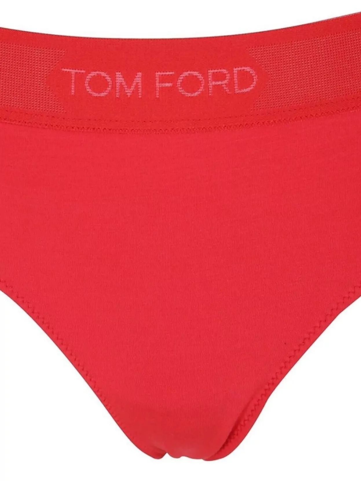 Tom Ford Seamless Elastic Waistband Thong In Red