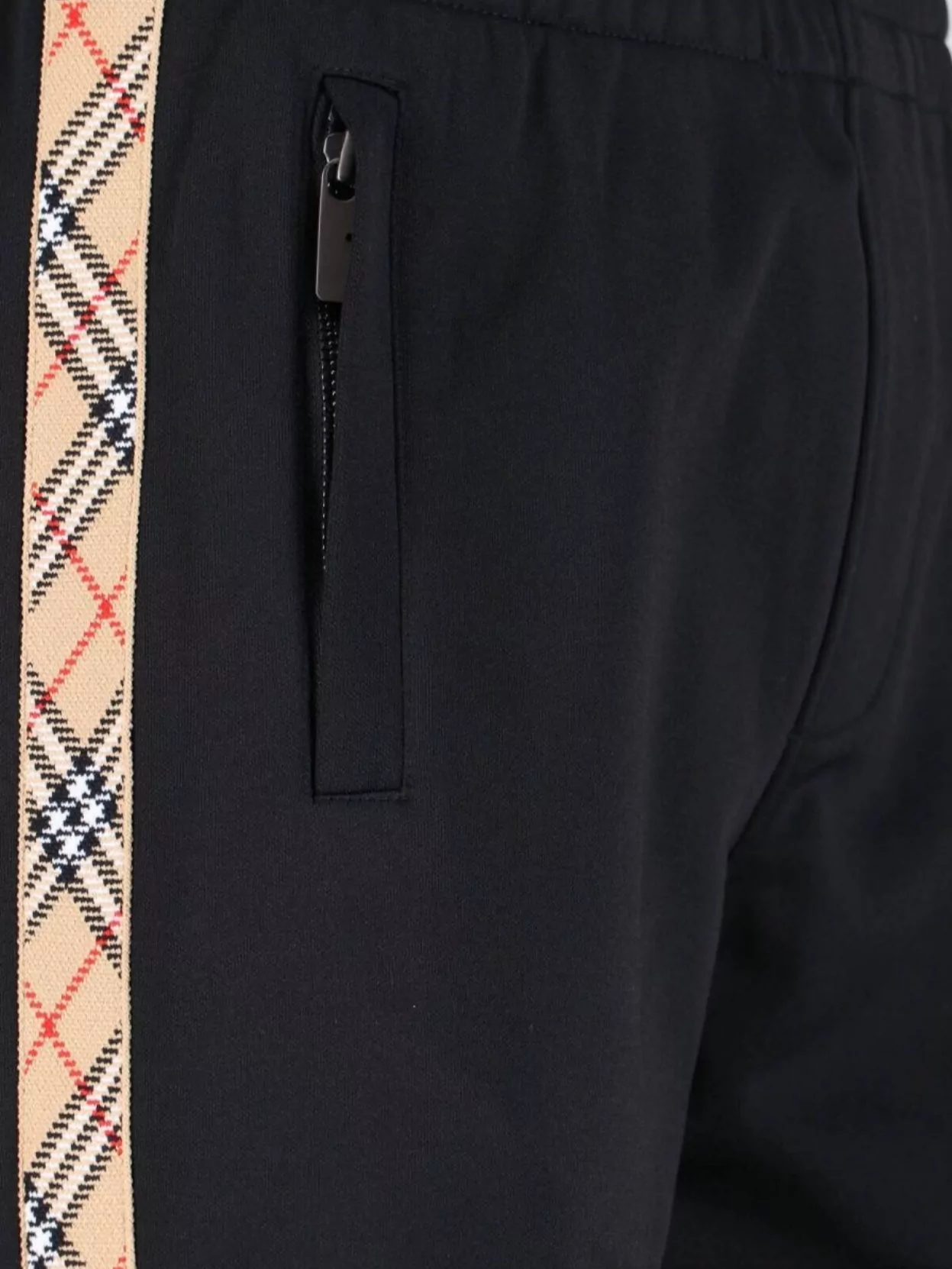 Burberry Straight Trousers With Elastic Waistband And Side Stripe