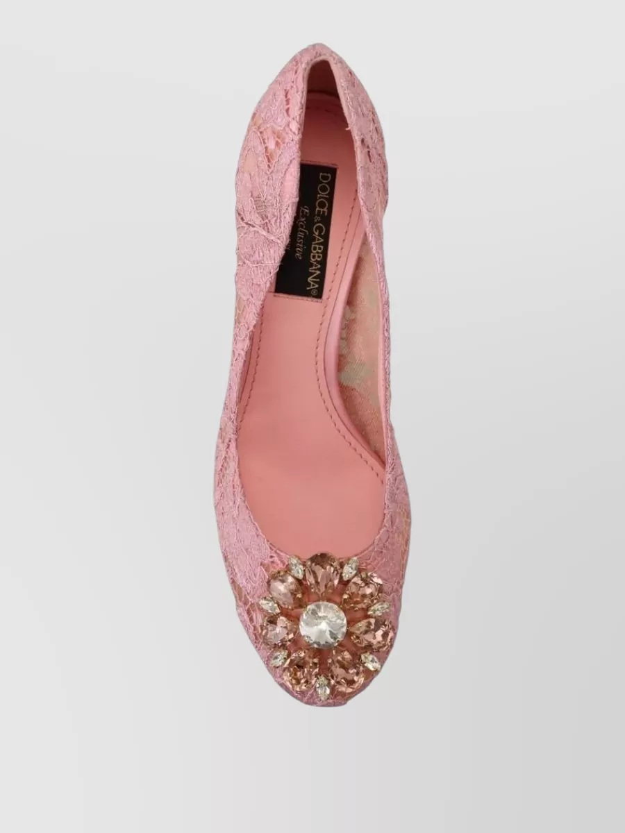 Dolce&Gabbana Lace Crystal-Embellished Pumps