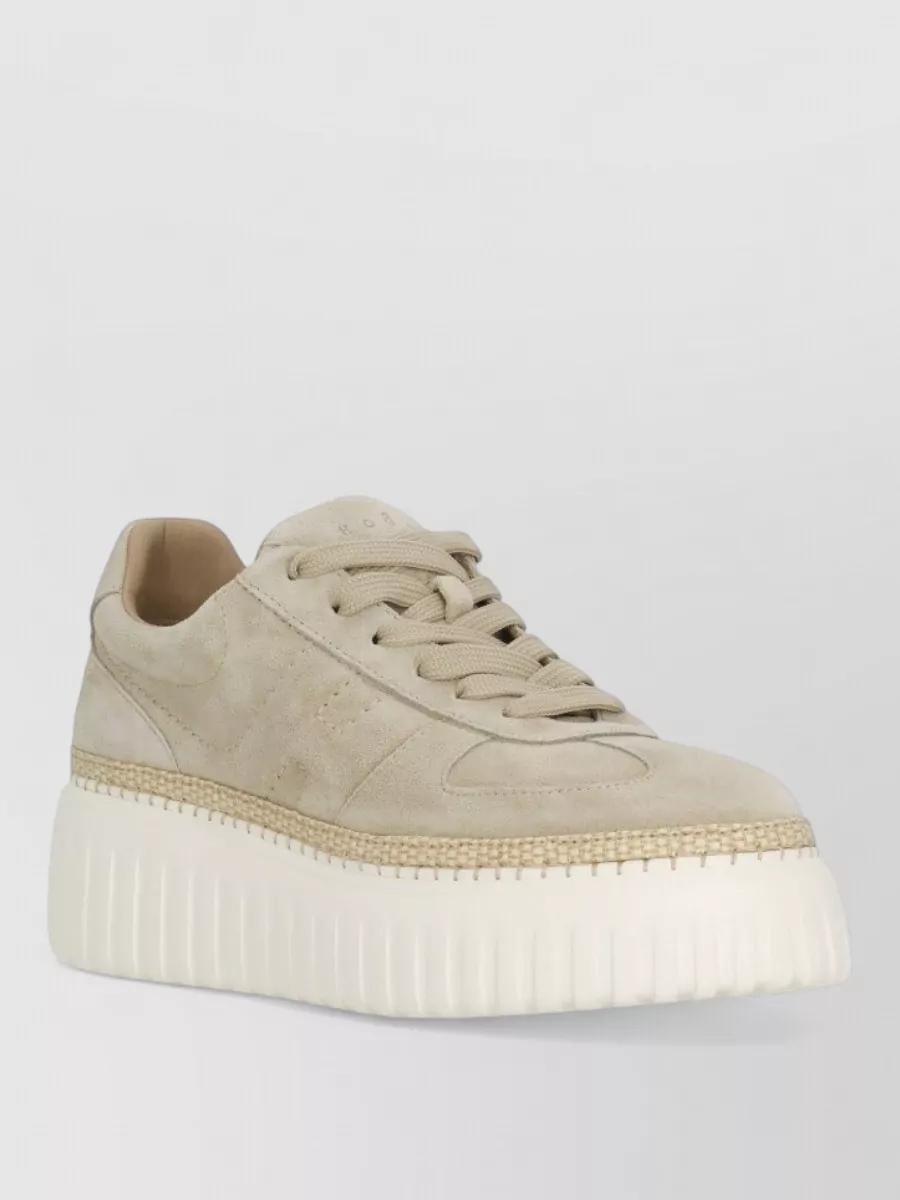 Hogan leather low-top lace-up sneakers