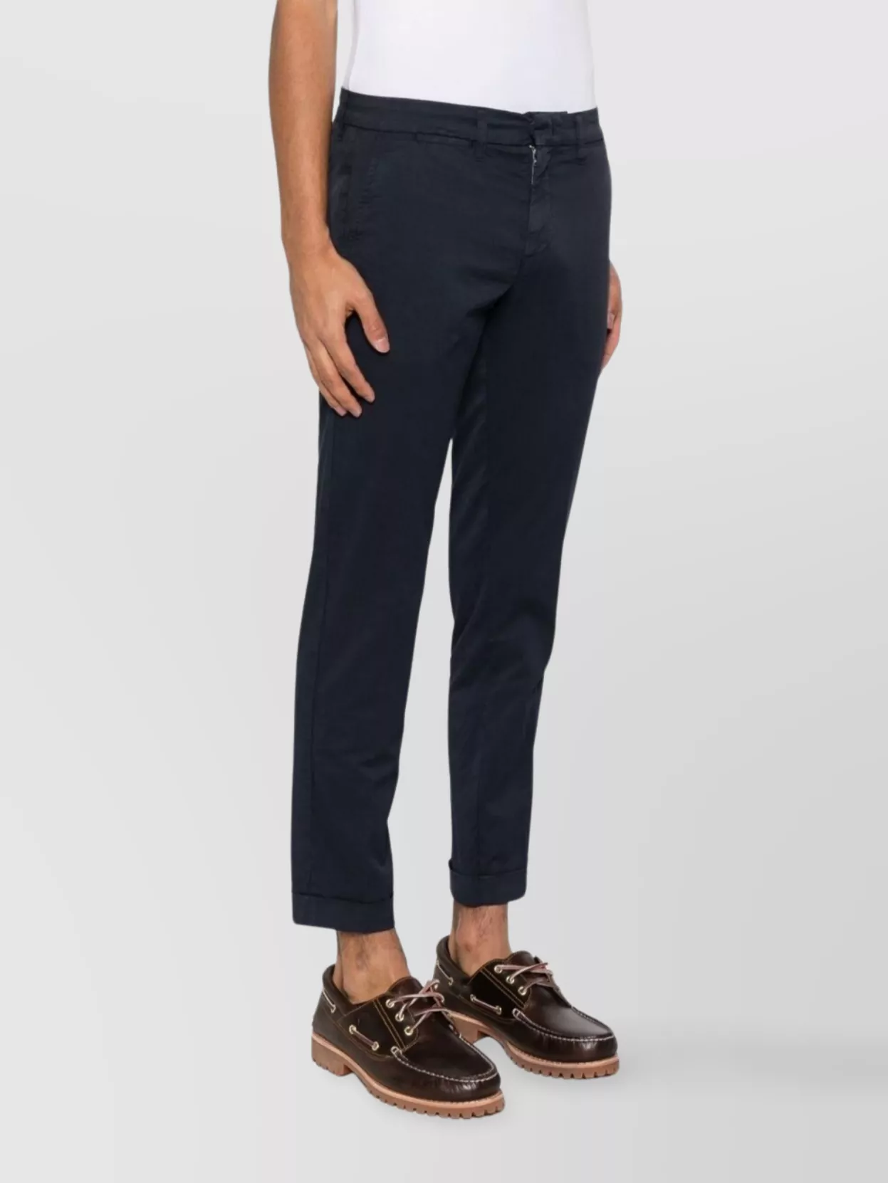 Fay Tailored Capri Pants With Pockets In Blue