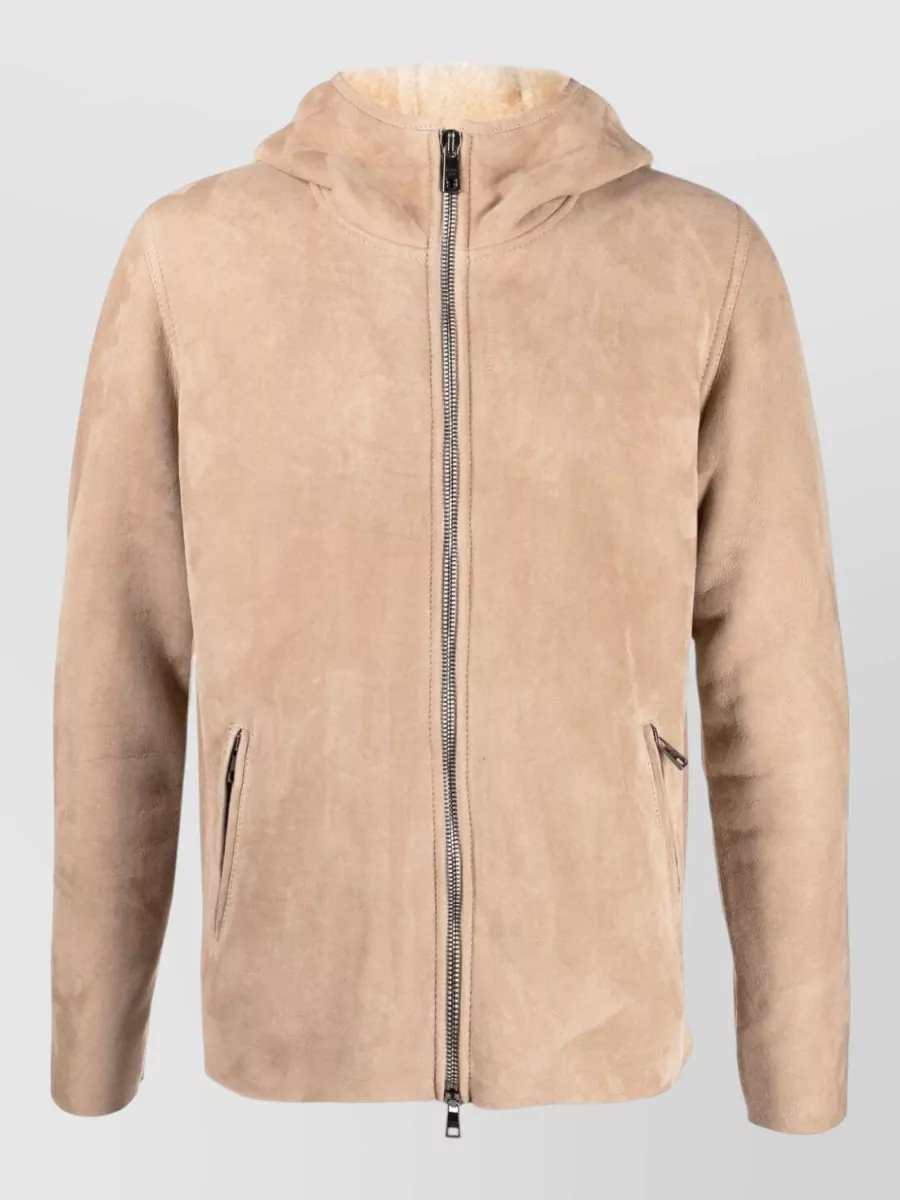Giorgio Brato shearling hooded bomber jacket