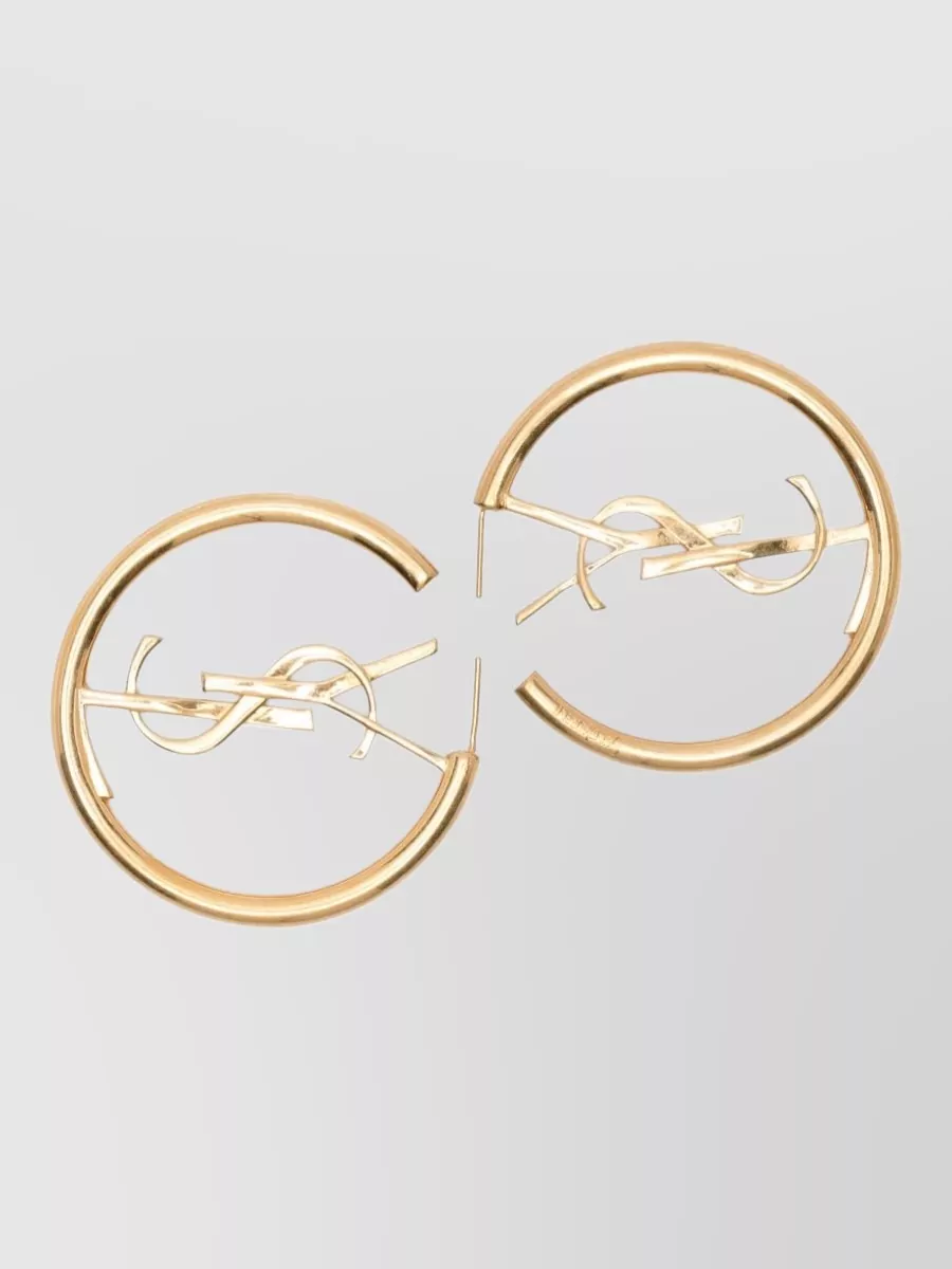 Saint Laurent Metal Hoop Earrings