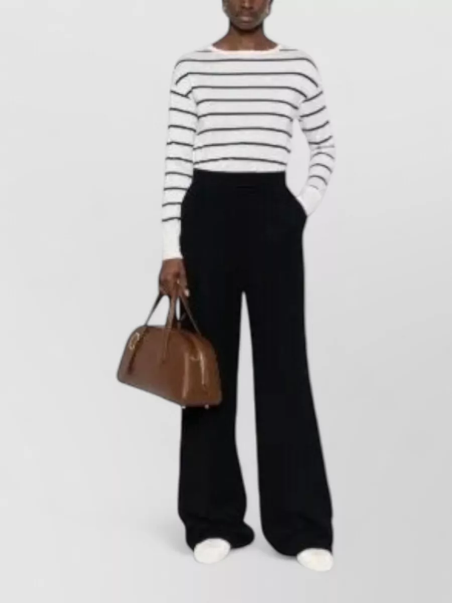 Max Mara virgin wool wide-leg trousers