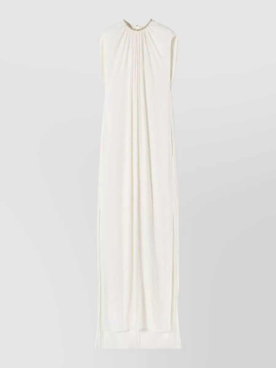 Lanvin sleeveless gathered maxi dress