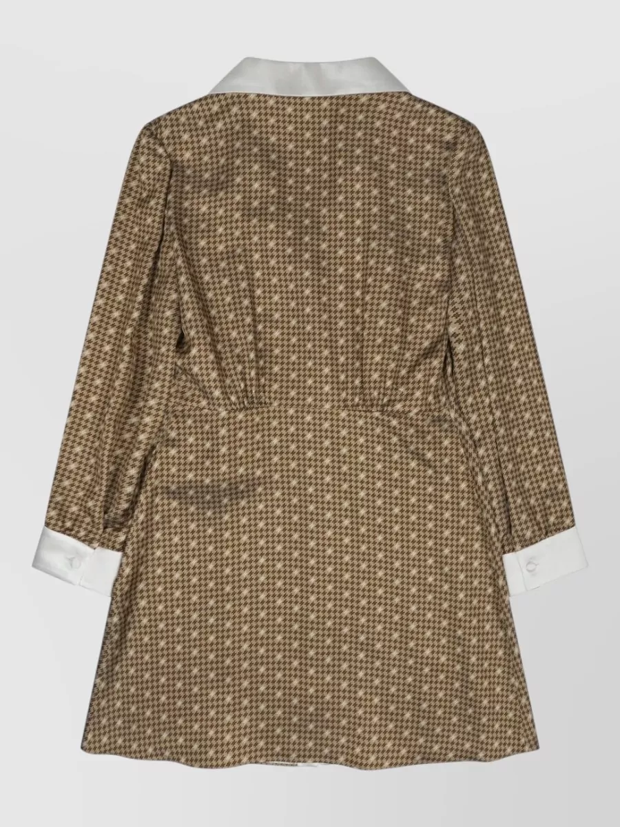 Celine Silk Twill Mini Shirt Dress