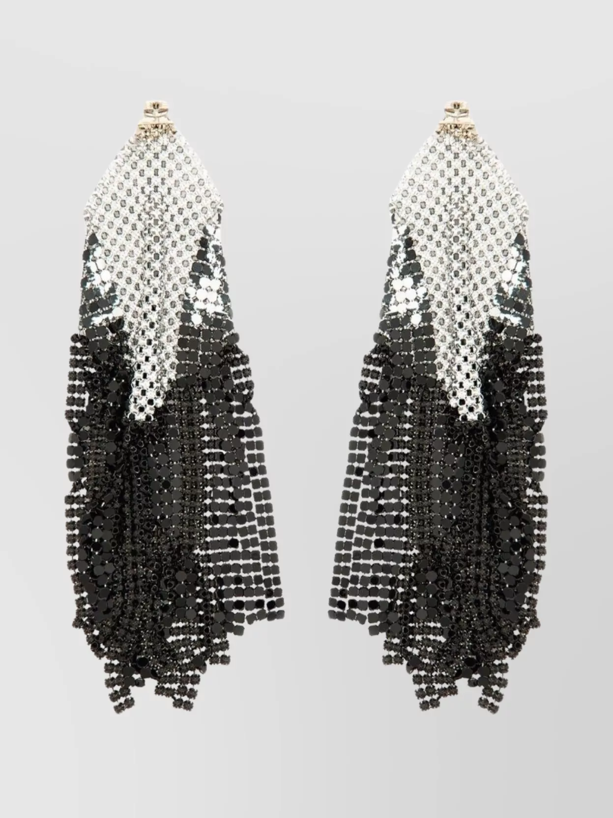 Paco Rabanne Beaded Geometric Dangle Earrings