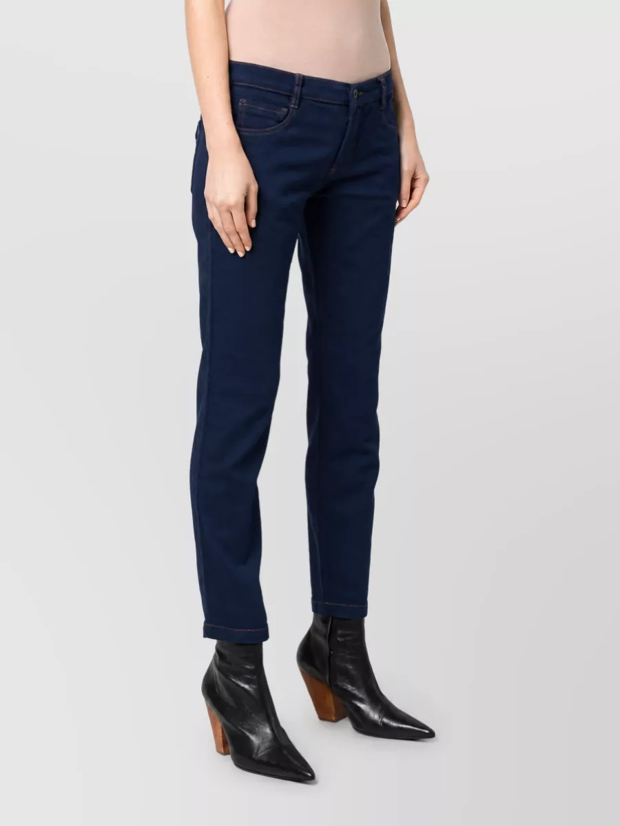 Miu Miu Denim Low-Rise Cropped Slim-Fit Jeans