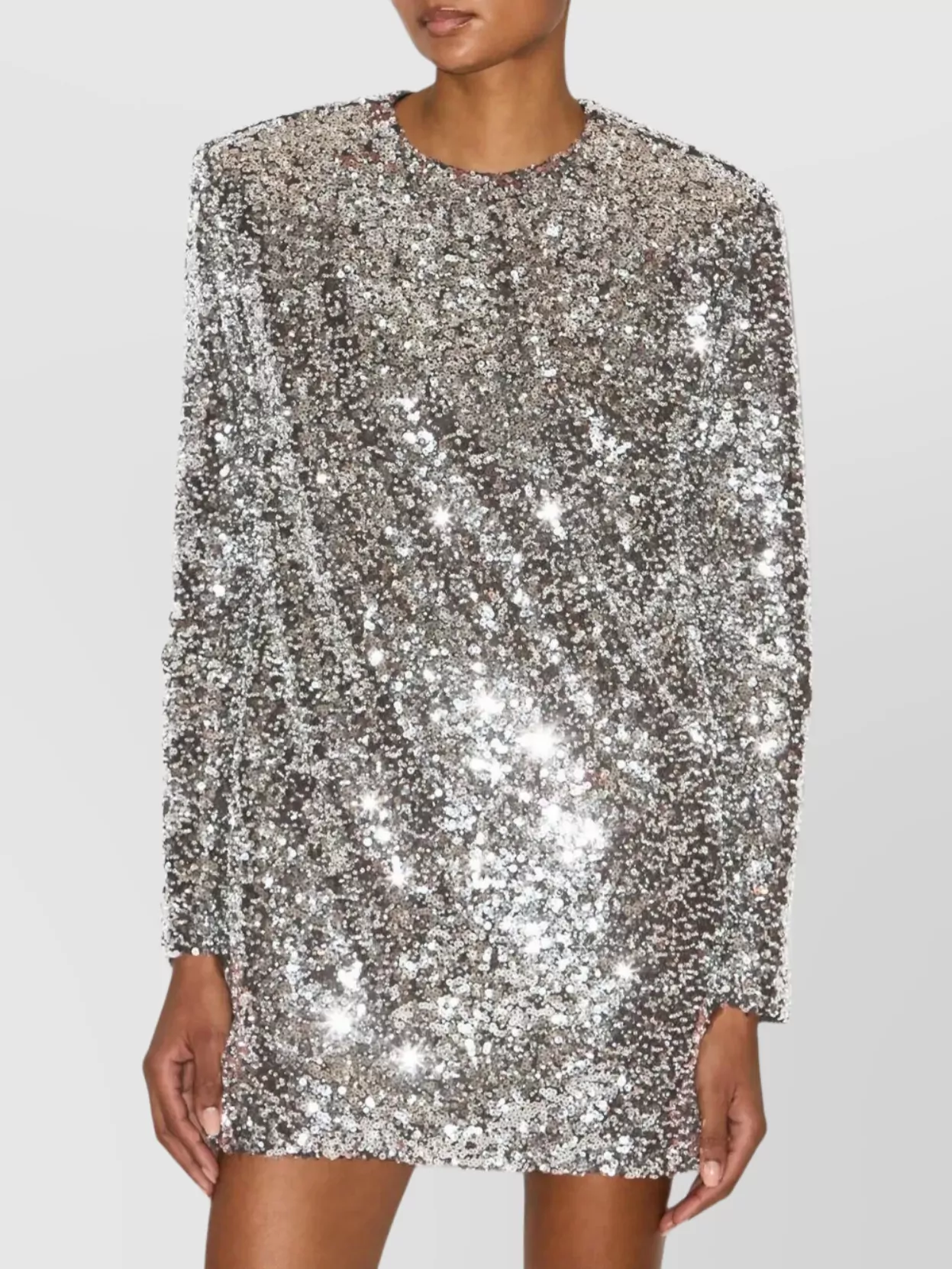 Isabel Marant Mini Dress With Sequin Embellishment And Crew Neck