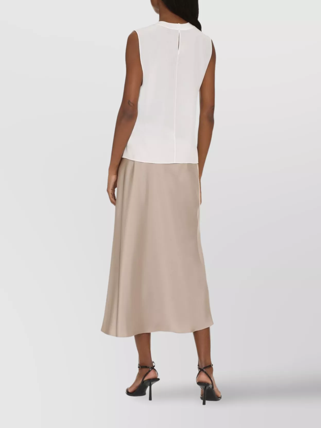 Saint Laurent Silk Top With Keyhole Back Detail